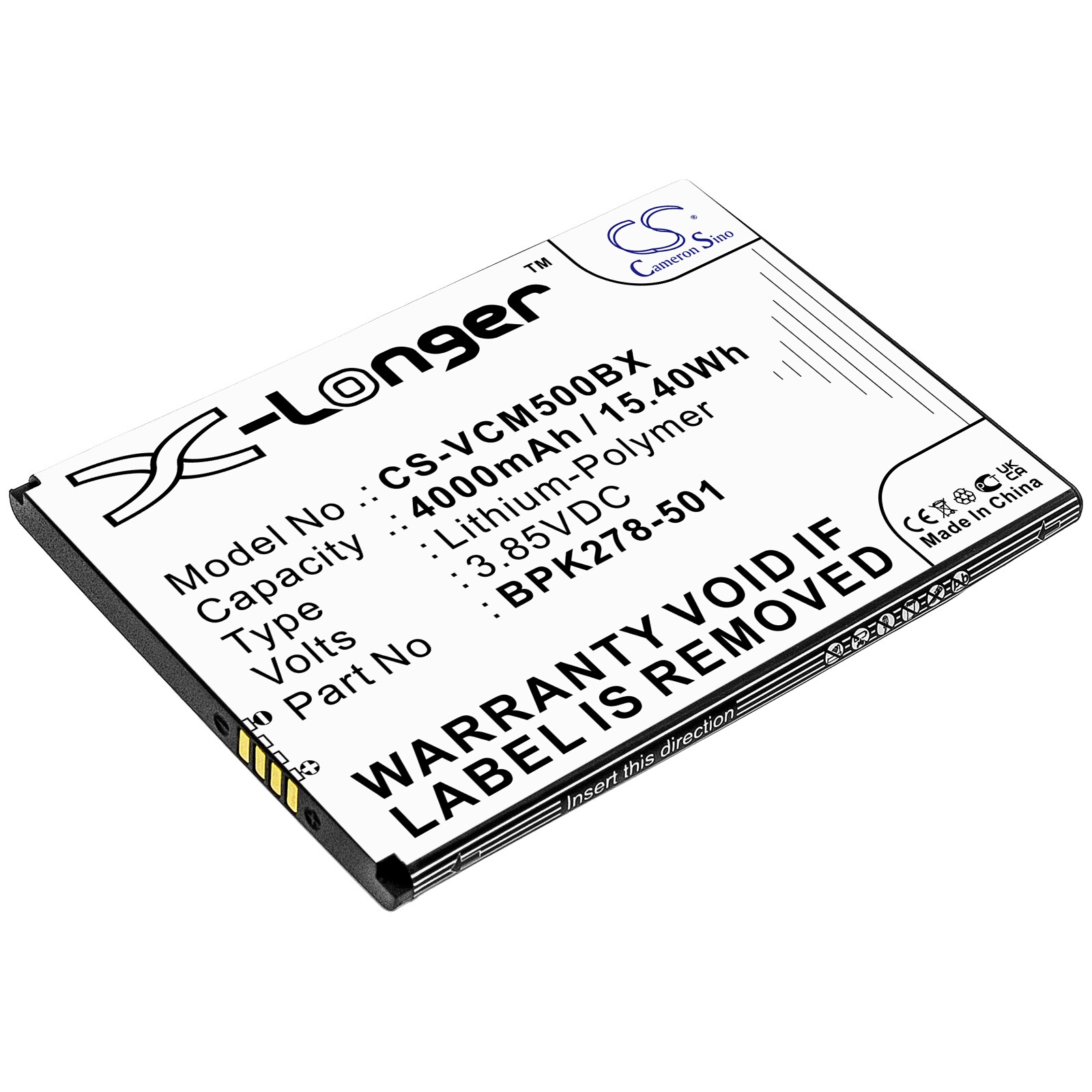 Batteri til betalingsterminal for Verifone CM5