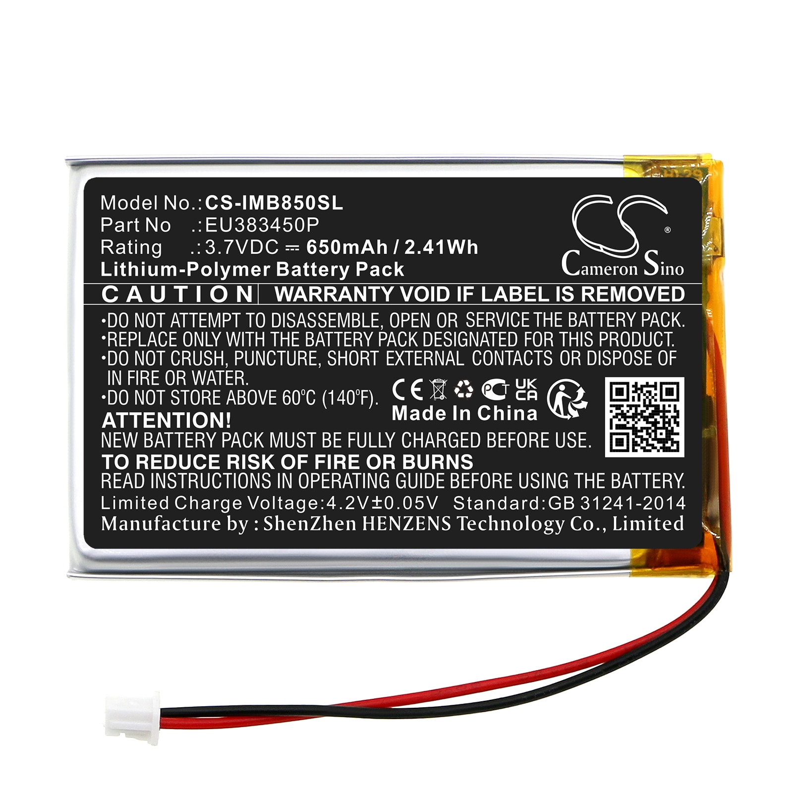 Batteri til betalingsterminal for Ingenico MOBY8500, MOBY 8500
