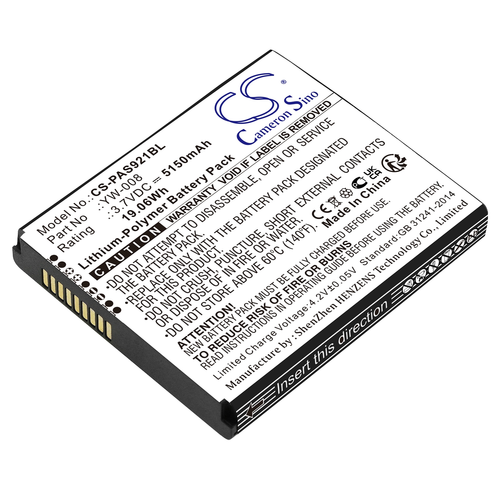 Batteri til betalingsterminal for Pax A920 Pro