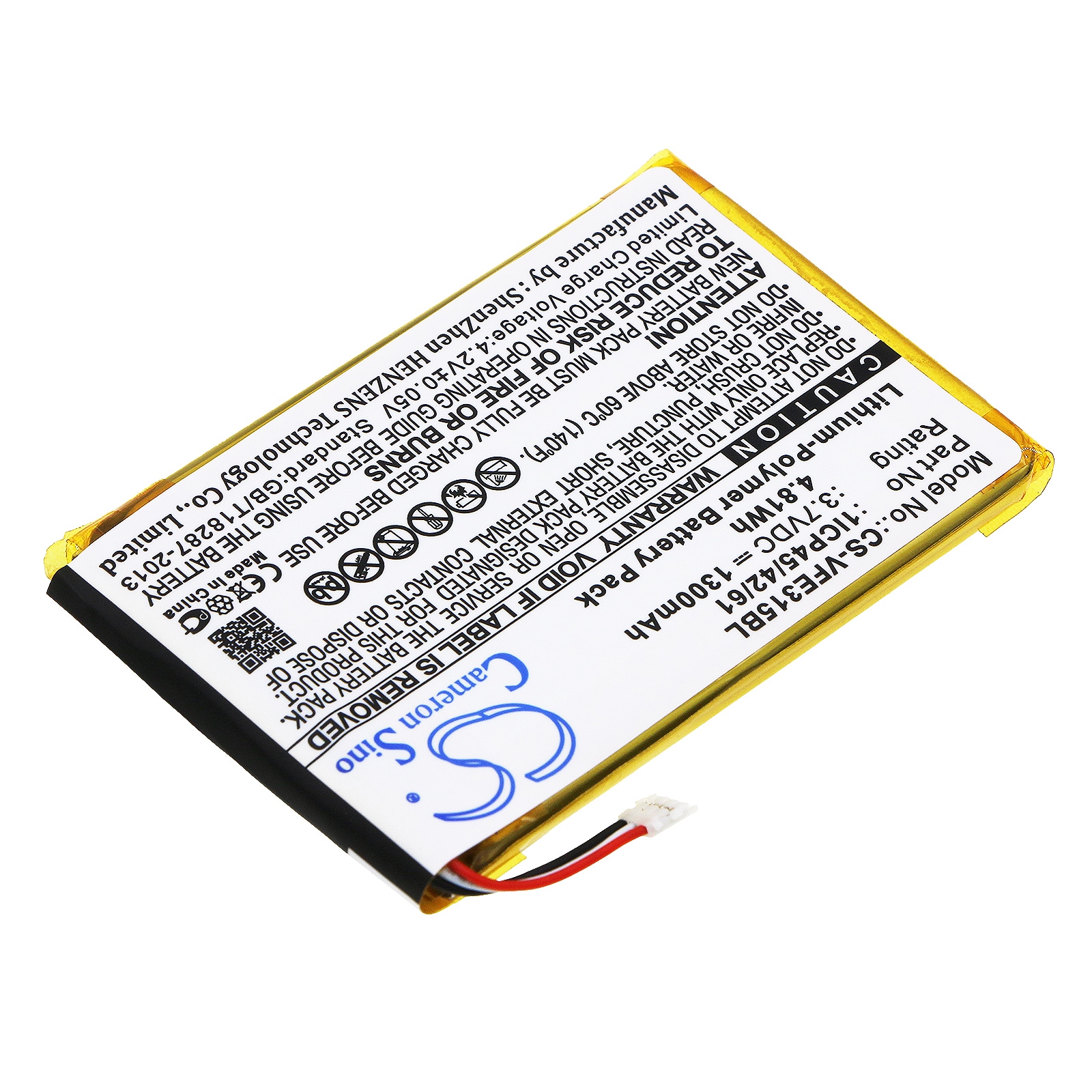 Batteri til betalingsterminal for Verifone e315, e315M, e335 osv.