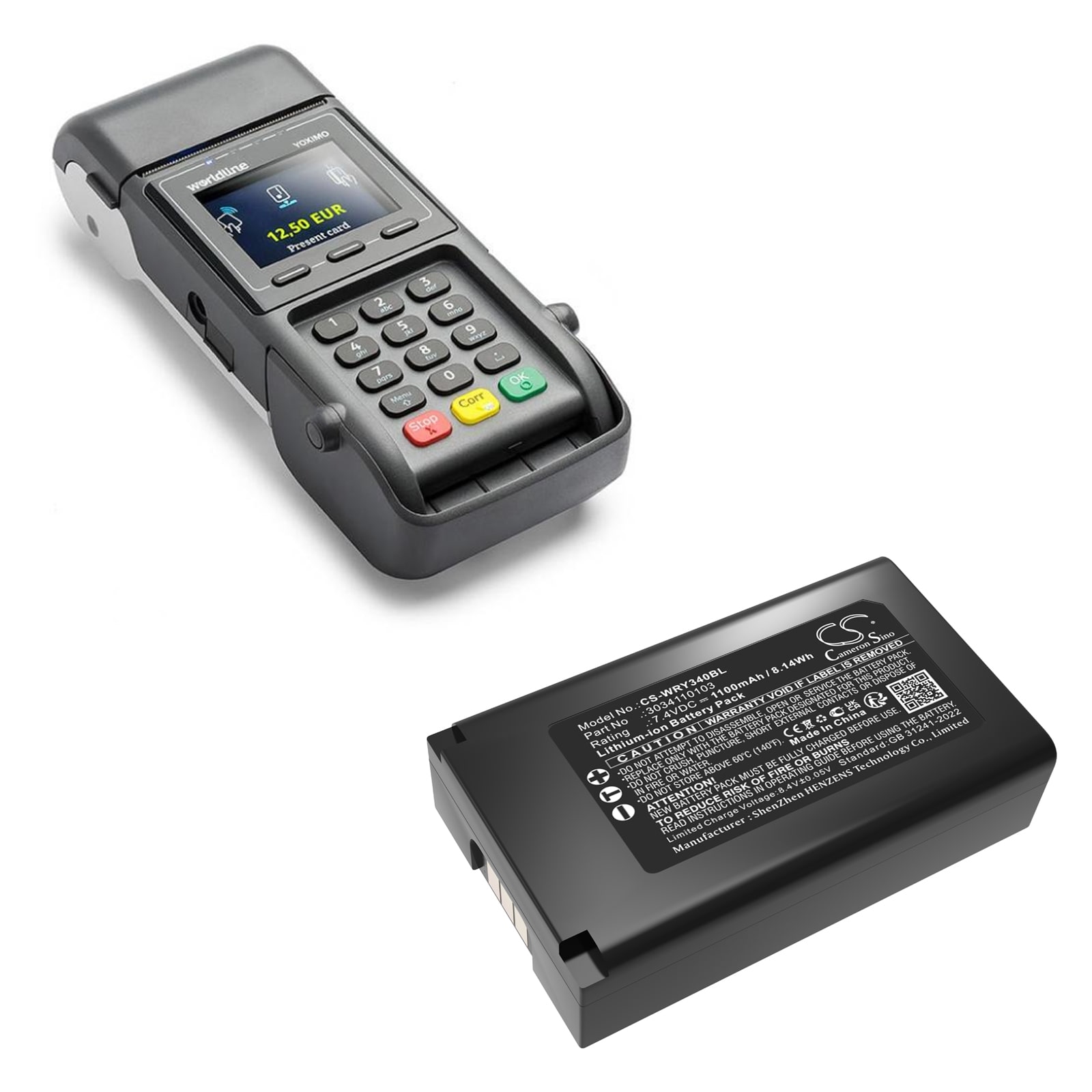 Batteri til betalingsterminal for Worldline Yoximo, Yoximo