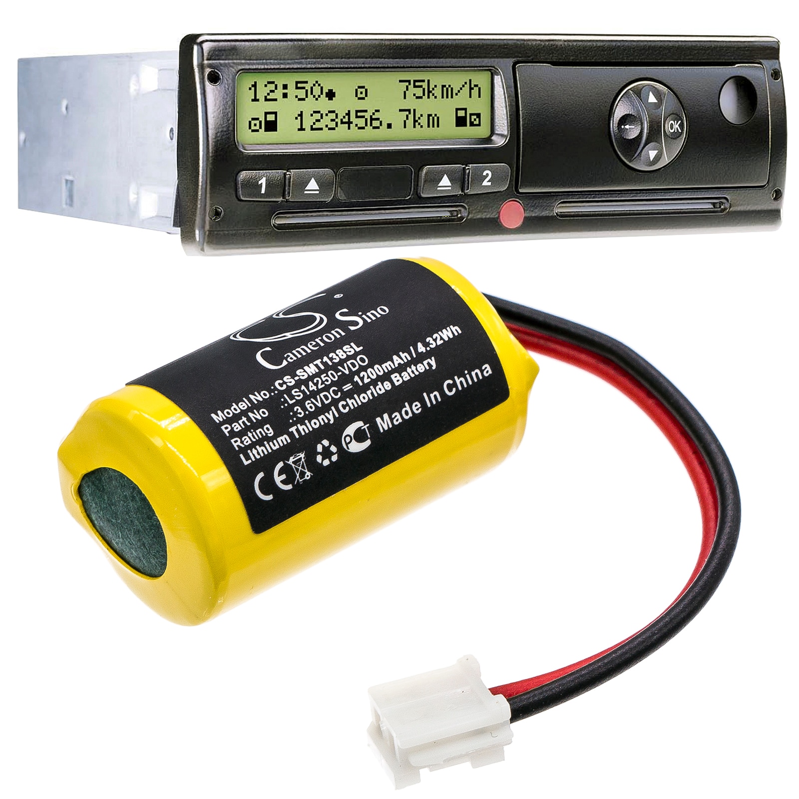 Batteri for PLC til Siemens VDO Digital Tachograph DTCO 1381
