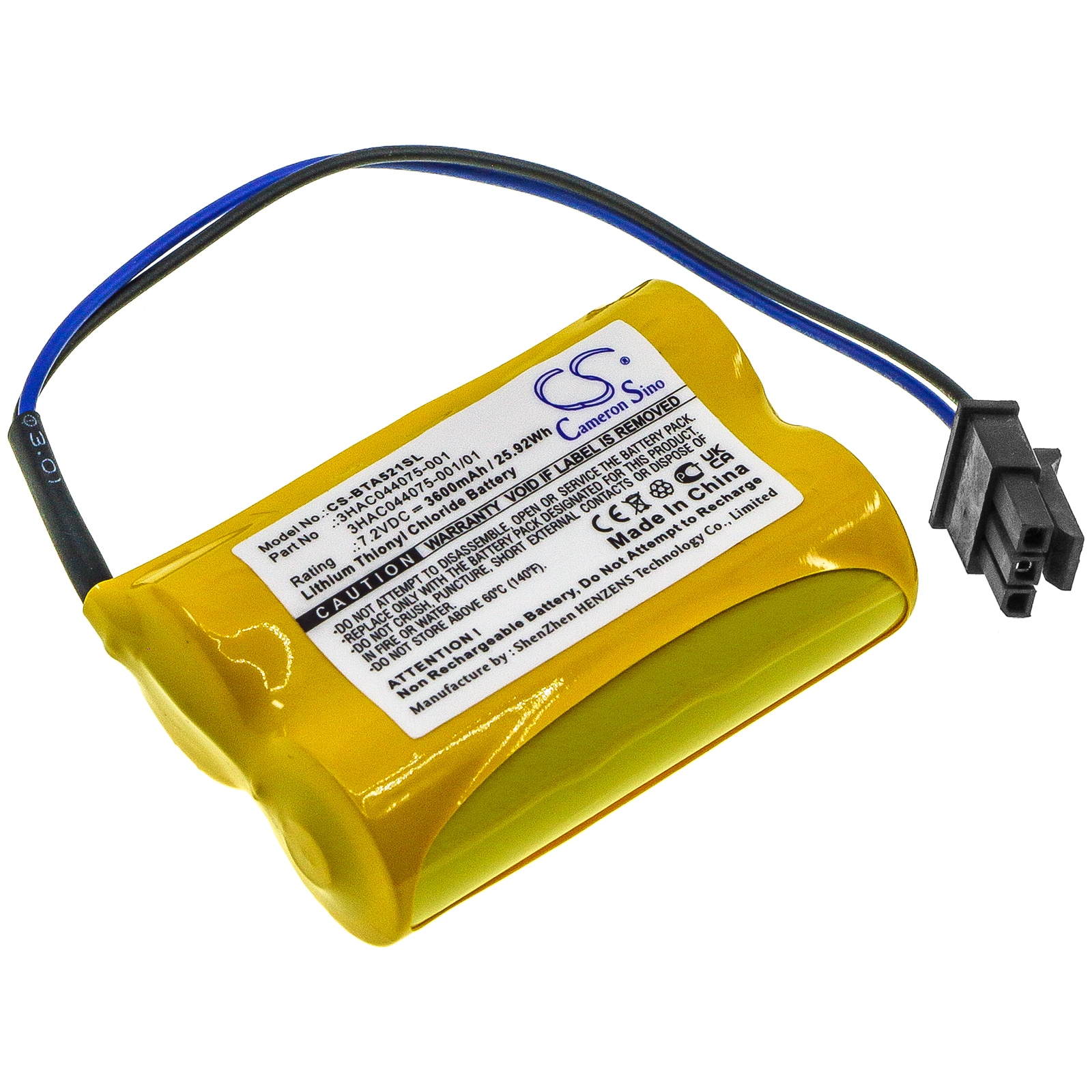 Batteri for PLC for ABB SB808F, 4944 026-4, 3HAB2038-1 og andre.