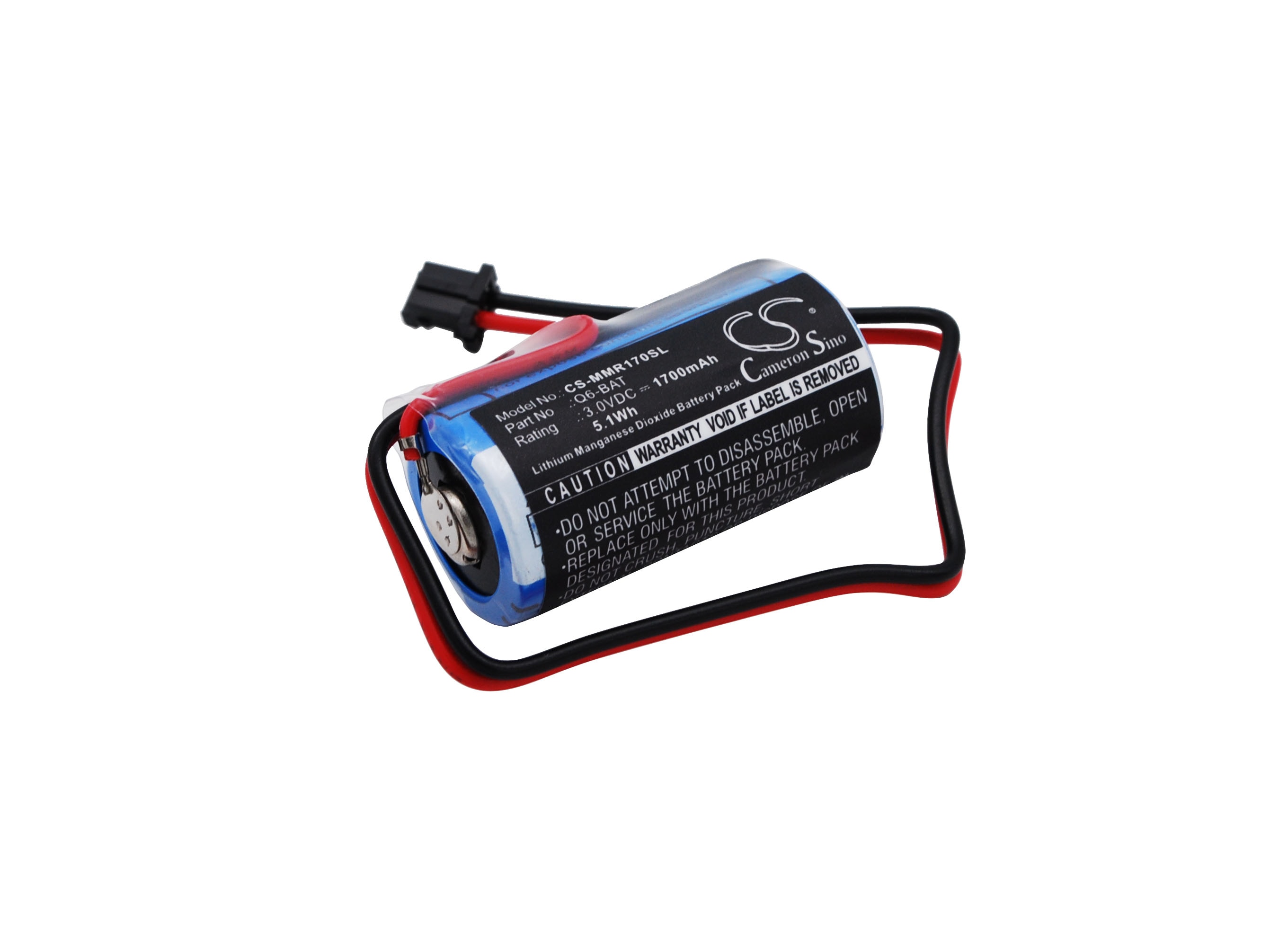 Batteri for PLS for Mitsubishi Q02CPU, Q02HCPU, Q06HCPU og andre.