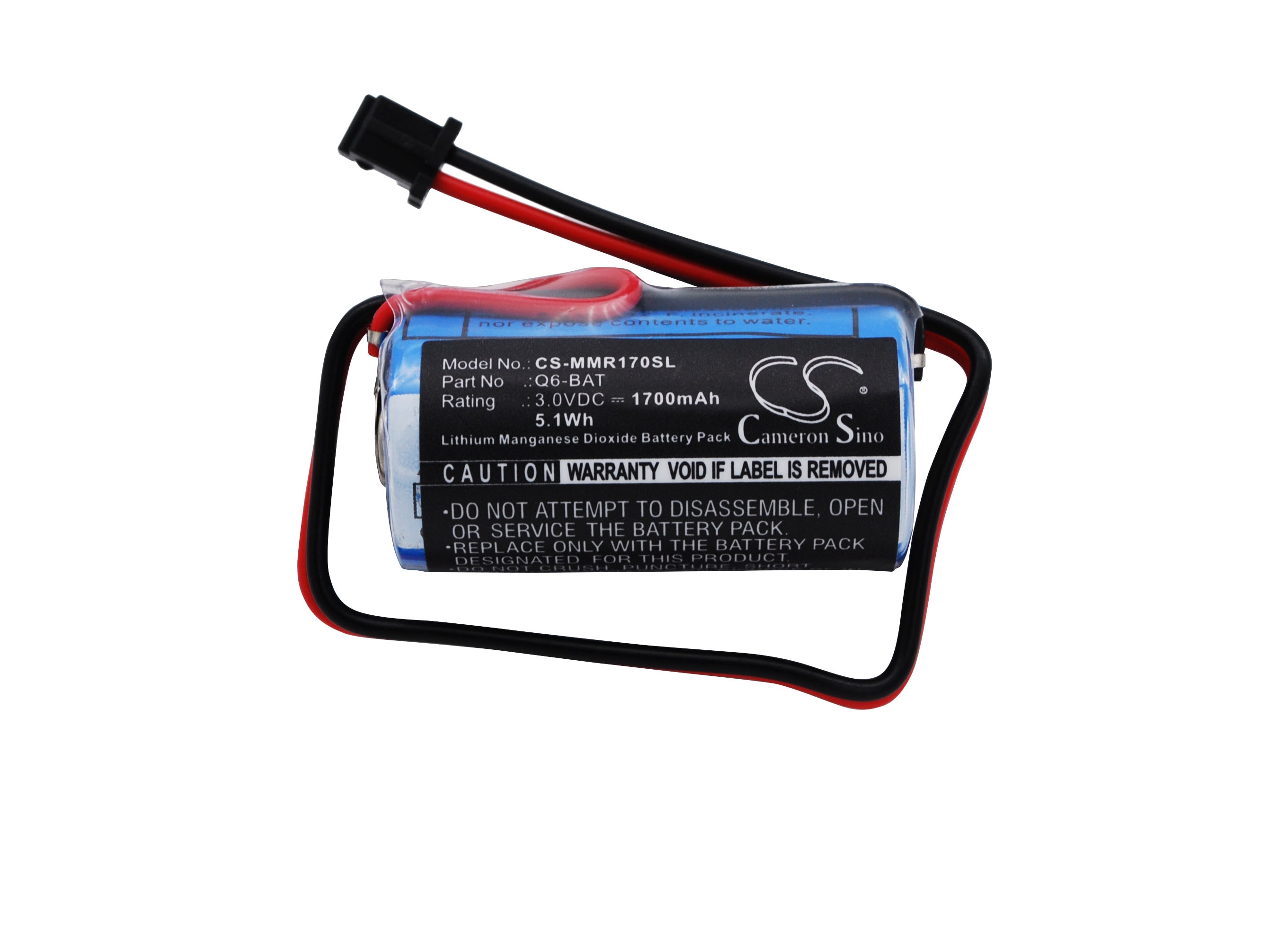 Batteri for PLS for Mitsubishi Q02CPU, Q02HCPU, Q06HCPU og andre.