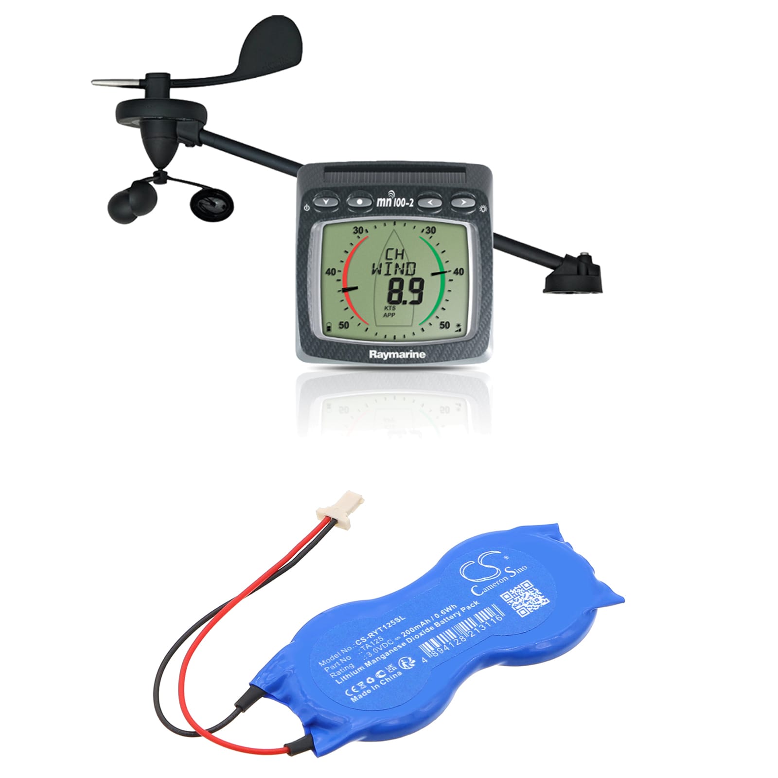 Raymarine T120/T125 Batteri – 200 mAh 3,0 V Li-MnO2