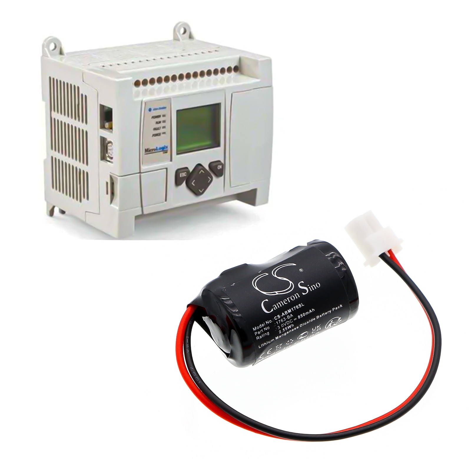 Batteri for PLS for Allen Bradley MicroLogix 1100