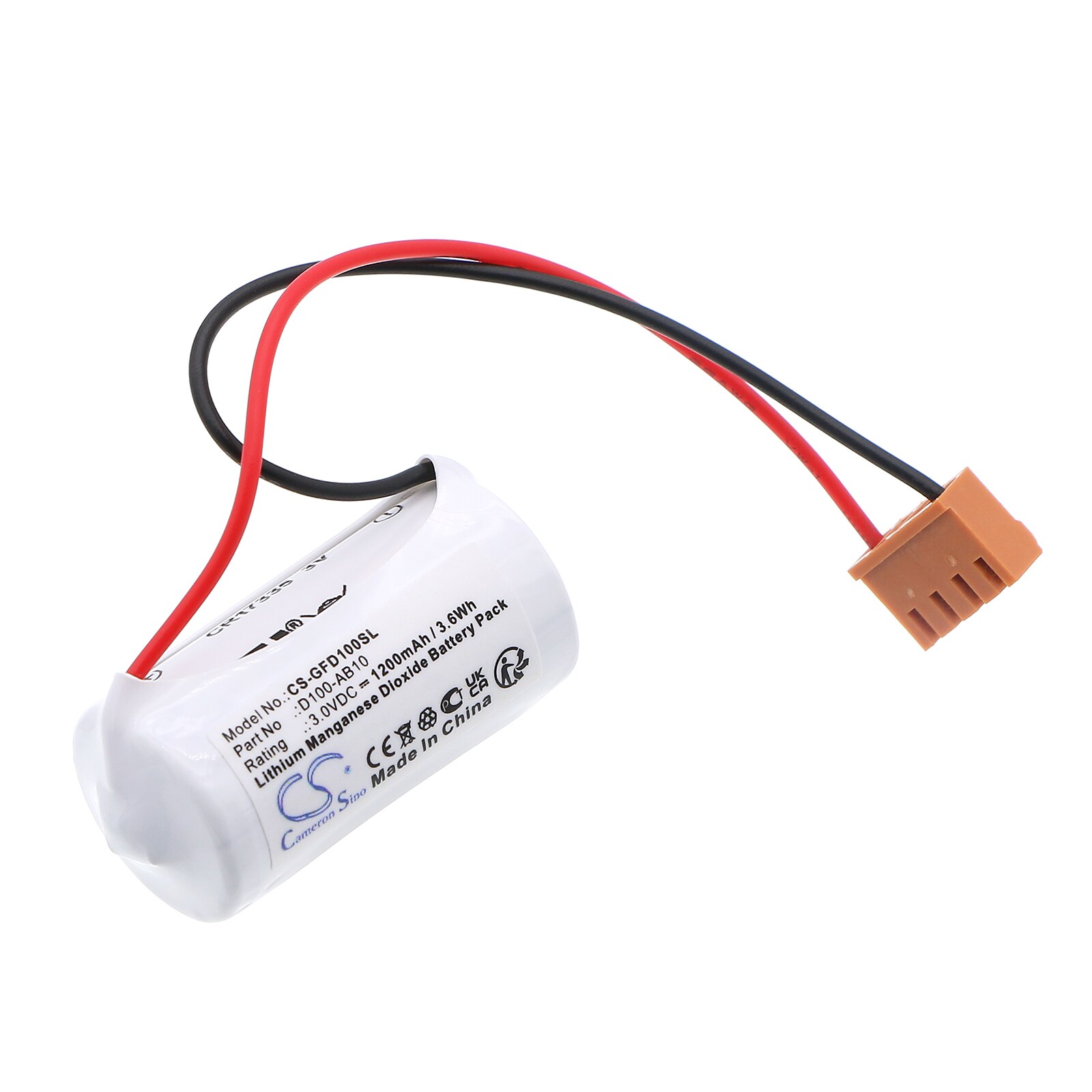 Batteri for PLC for GE Intelligent Platforms D100, D100 programmerbare logiske styringer, D100-AB10