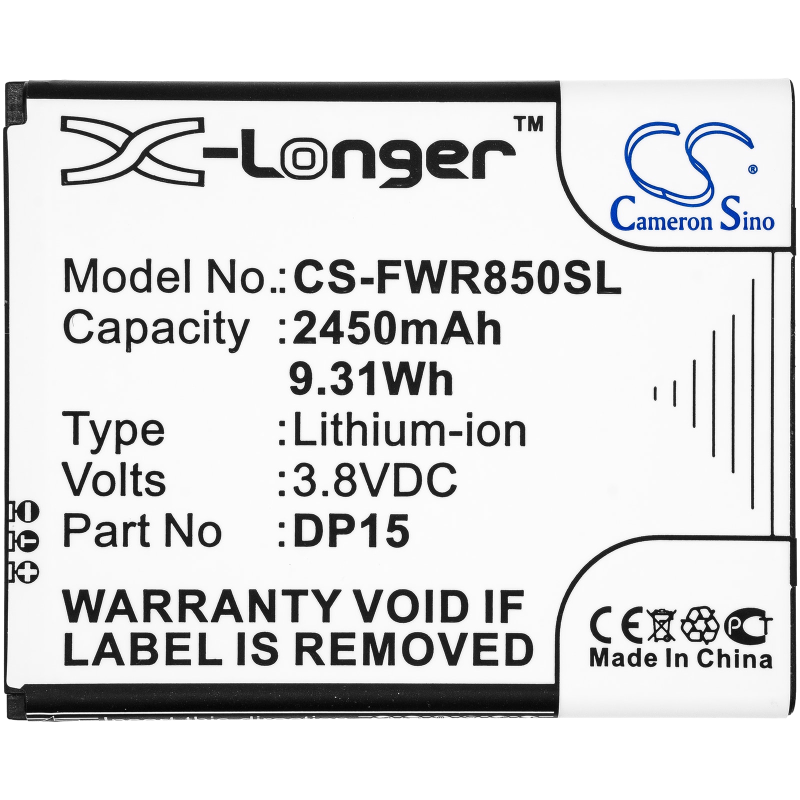 Batteri for Hotspot for T-Mobile T9, DP15, R717