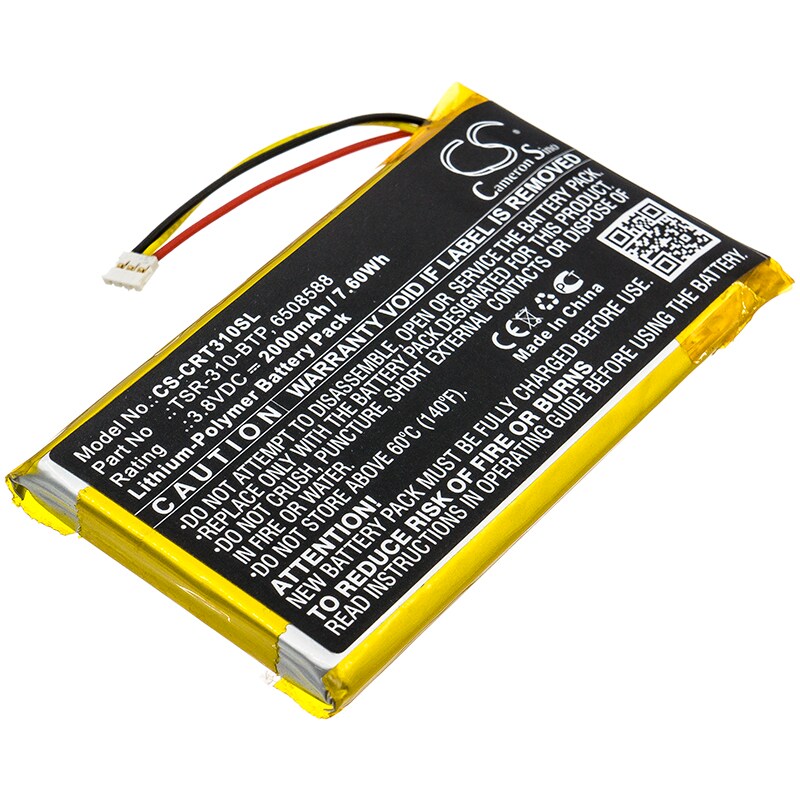 Batteri for Crestron TSR-310 fjernkontroll, TSR-310 håndholdt fjernkontroll med berøringsskjerm