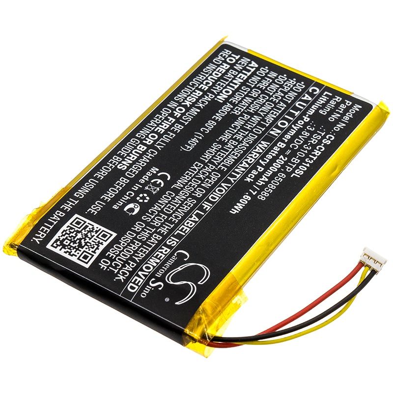 Batteri for Crestron TSR-310 fjernkontroll, TSR-310 håndholdt fjernkontroll med berøringsskjerm