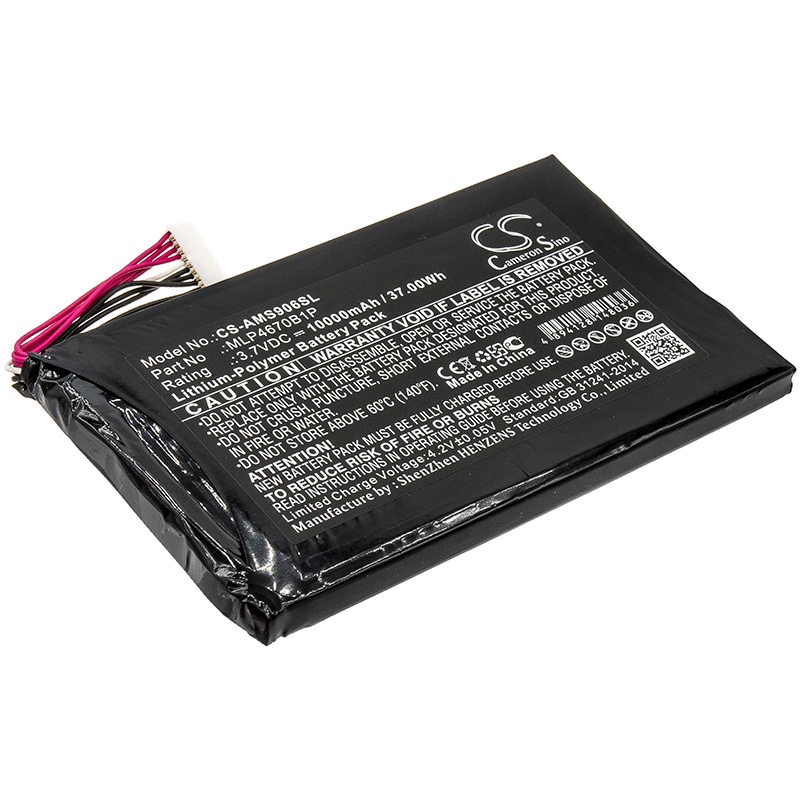 Batteri til diagnostisk skanner for Autel Maxisys MS906BT, Maxisys MS906TS, MS906S og andre.