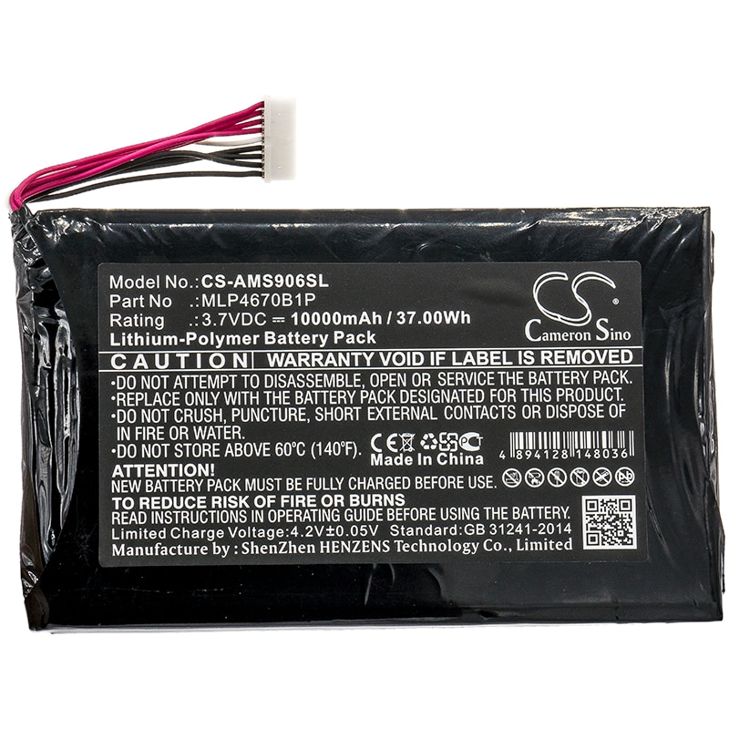 Batteri til diagnostisk skanner for Autel Maxisys MS906BT, Maxisys MS906TS, MS906S og andre.