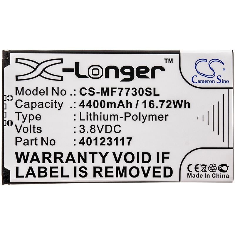 Batteri for hotspot for Novatel Wireless MiFi 7730L, Jetpack MiFi 7730L og andre.