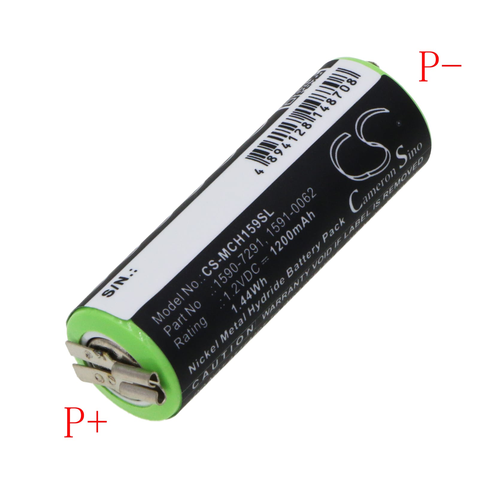 Batteri til barbermaskin for Moser ChroMini 1591, ChroMini 1591B, ChroMini 1591Q osv.