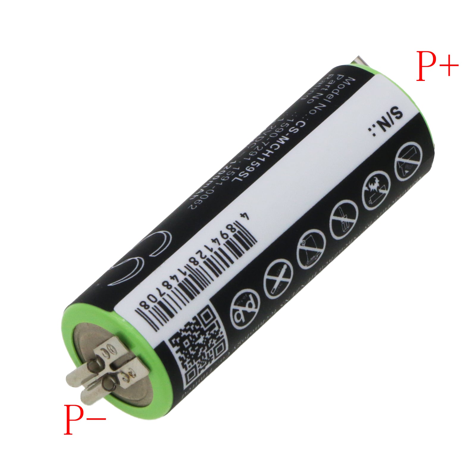 Batteri til barbermaskin for Moser ChroMini 1591, ChroMini 1591B, ChroMini 1591Q osv.