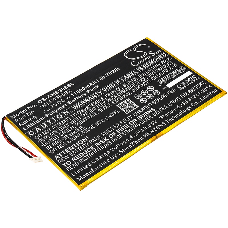 Batteri til diagnoseskanner for Autel MaxiSys MS908, MaxiSys MS908P Pro og andre.