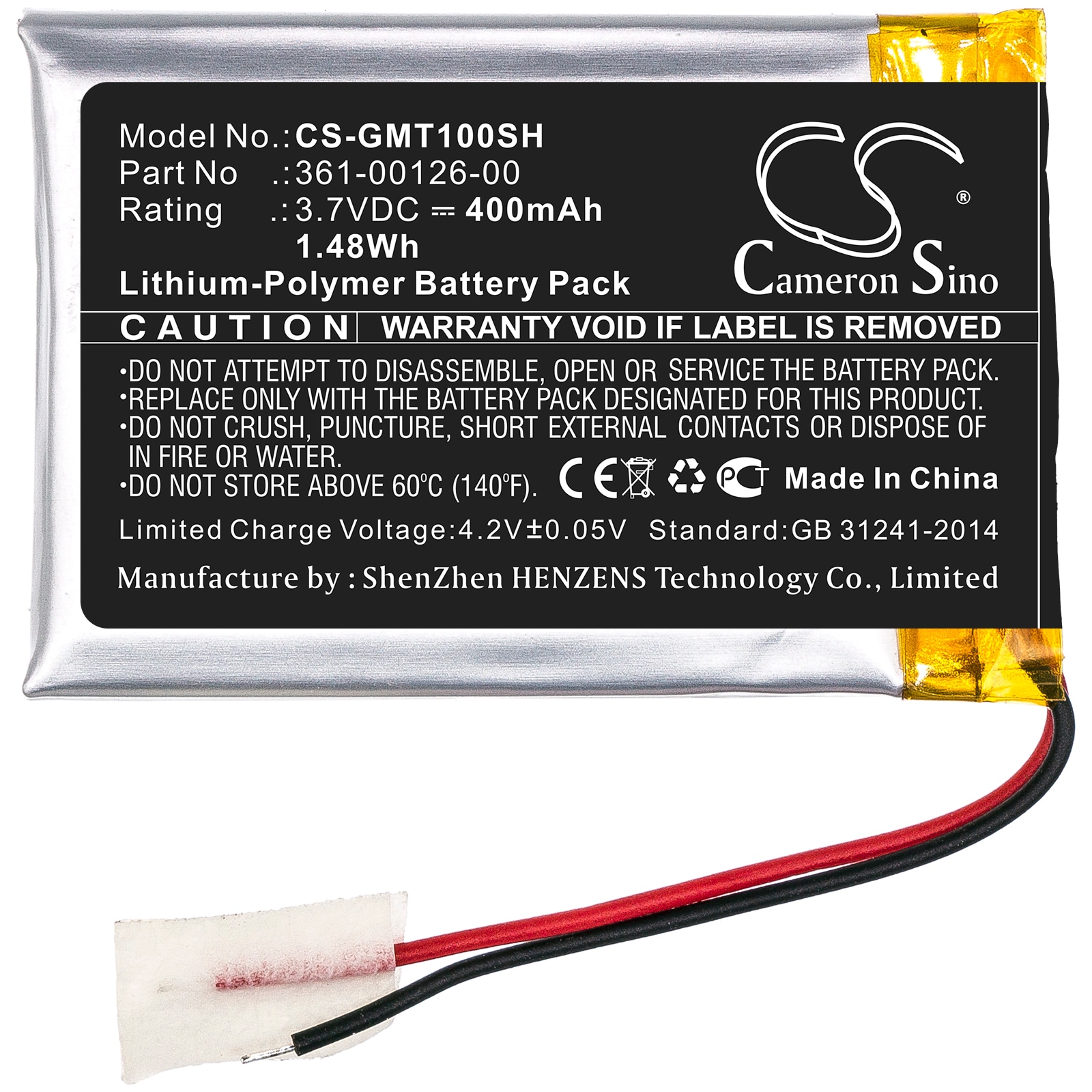 Batteri til smartklokke for Garmin Tactix Delta, 010-02357-00