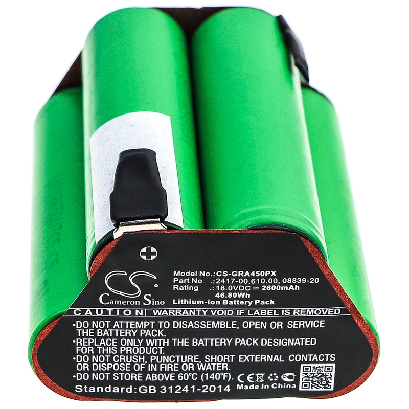Batteri for hageredskaper til Gardena Accucut 400Li, Accucut 450Li, 02417-20