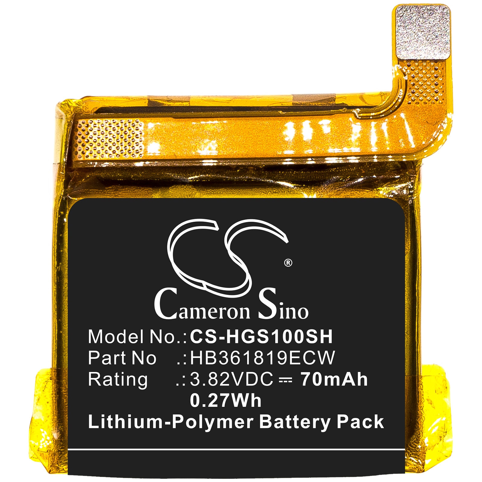 Batteri til smartklokke for Huawei Glory S1, MES-B19