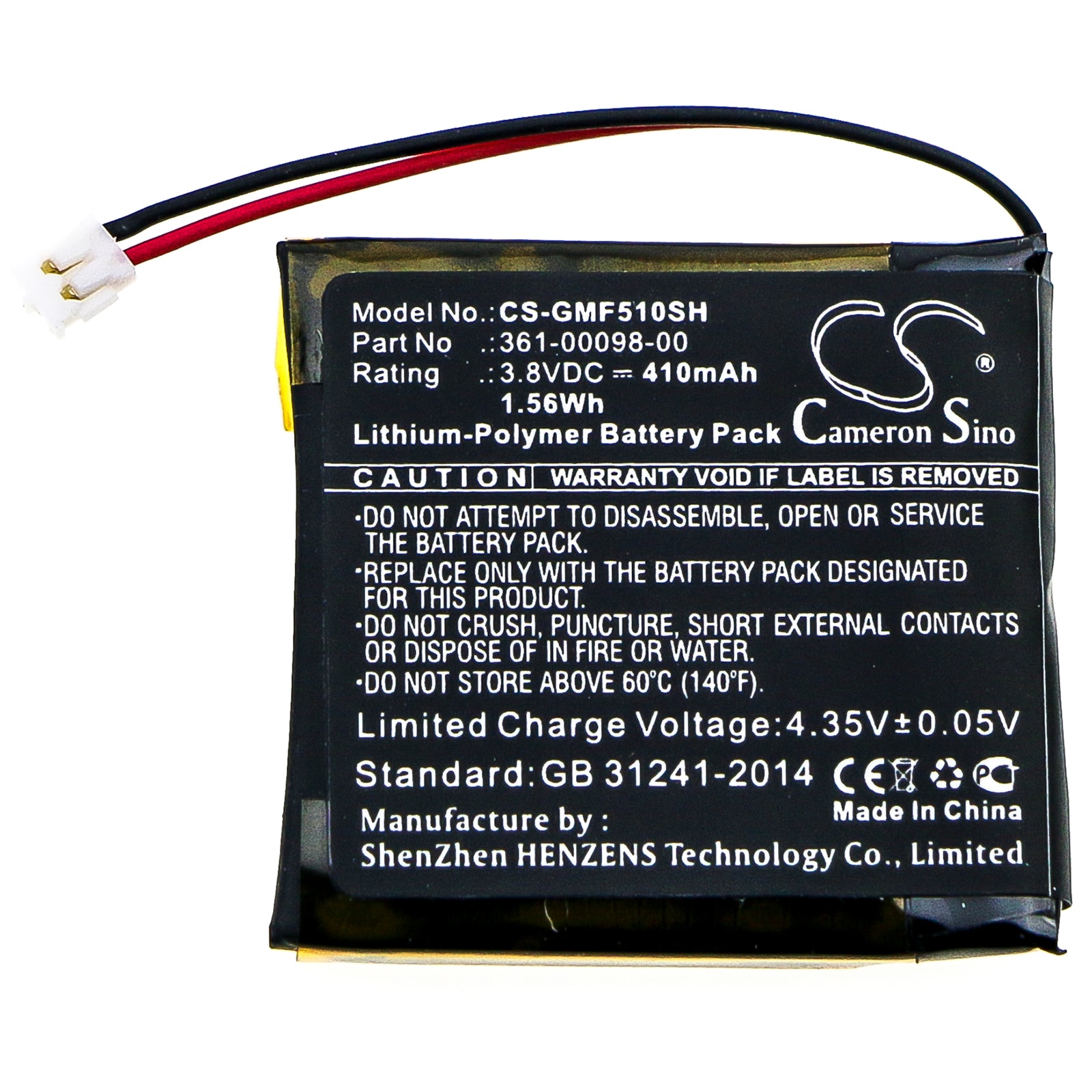 Batteri til smartklokke for Garmin Fenix 5X, Fenix 5X Running, Fenix 5X Plus