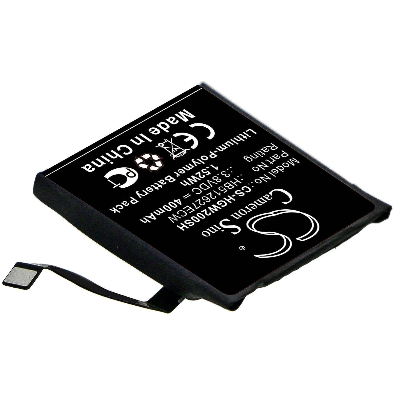 Batteri til smartklokke for Huawei Watch 2 4G, Watch 2 Pro 4G