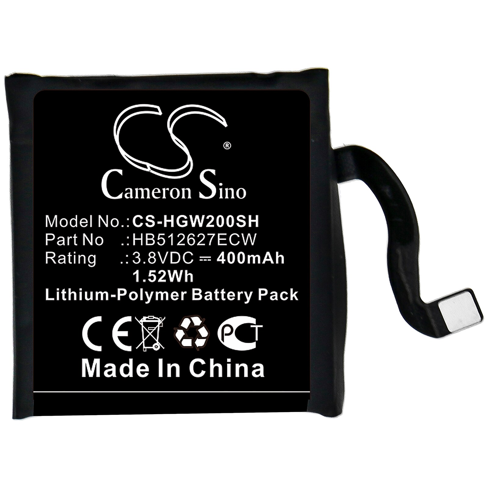 Batteri til smartklokke for Huawei Watch 2 4G, Watch 2 Pro 4G