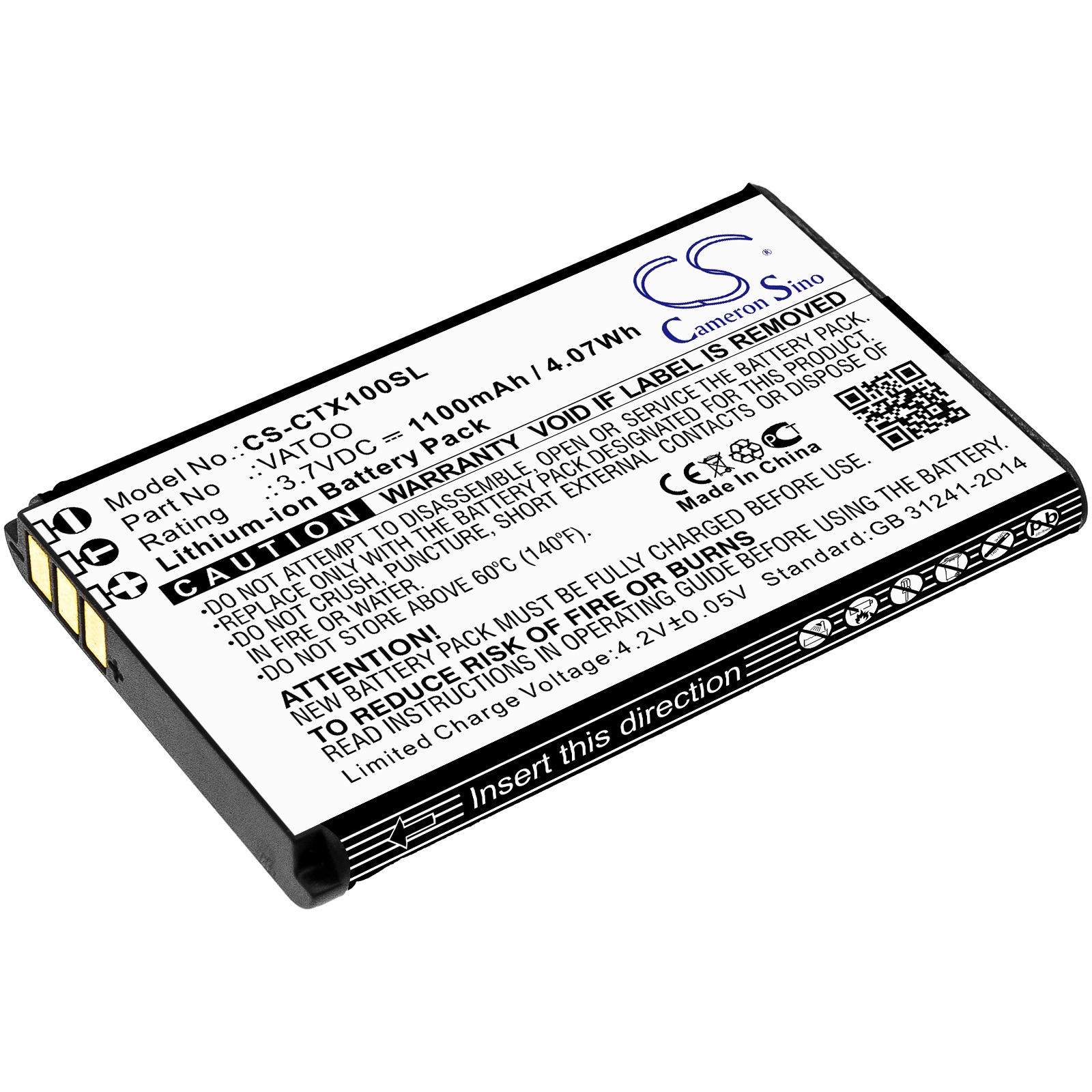 Batteri for Stage Monitor System for Contacta RF-TX1, RF-RX1, RF-TRX
