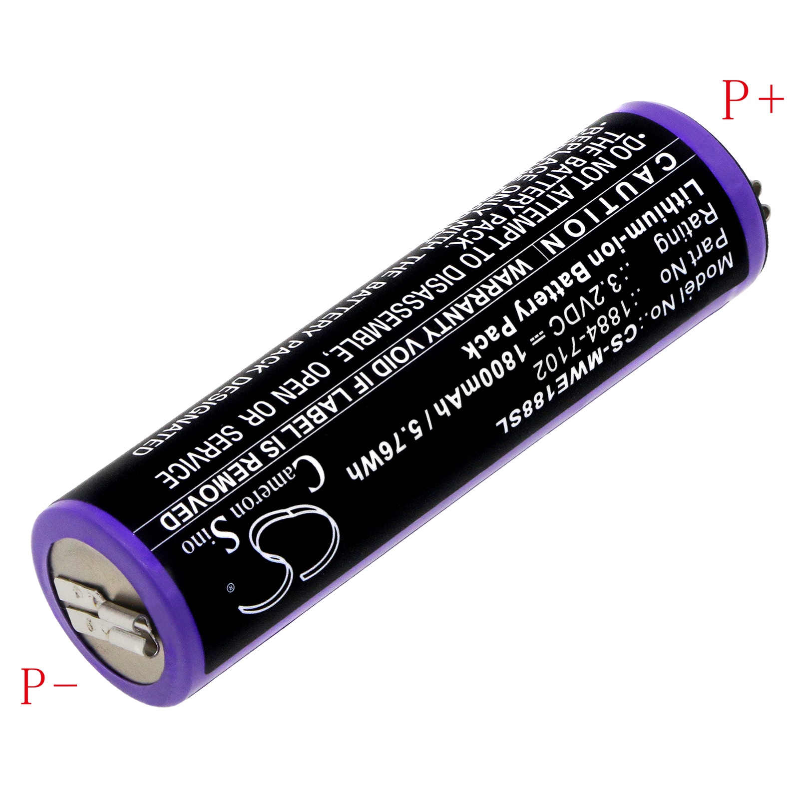 Batteri til barbermaskin for Moser Ermila 1884, Ermila 1885, 1884 Li+Pro osv.
