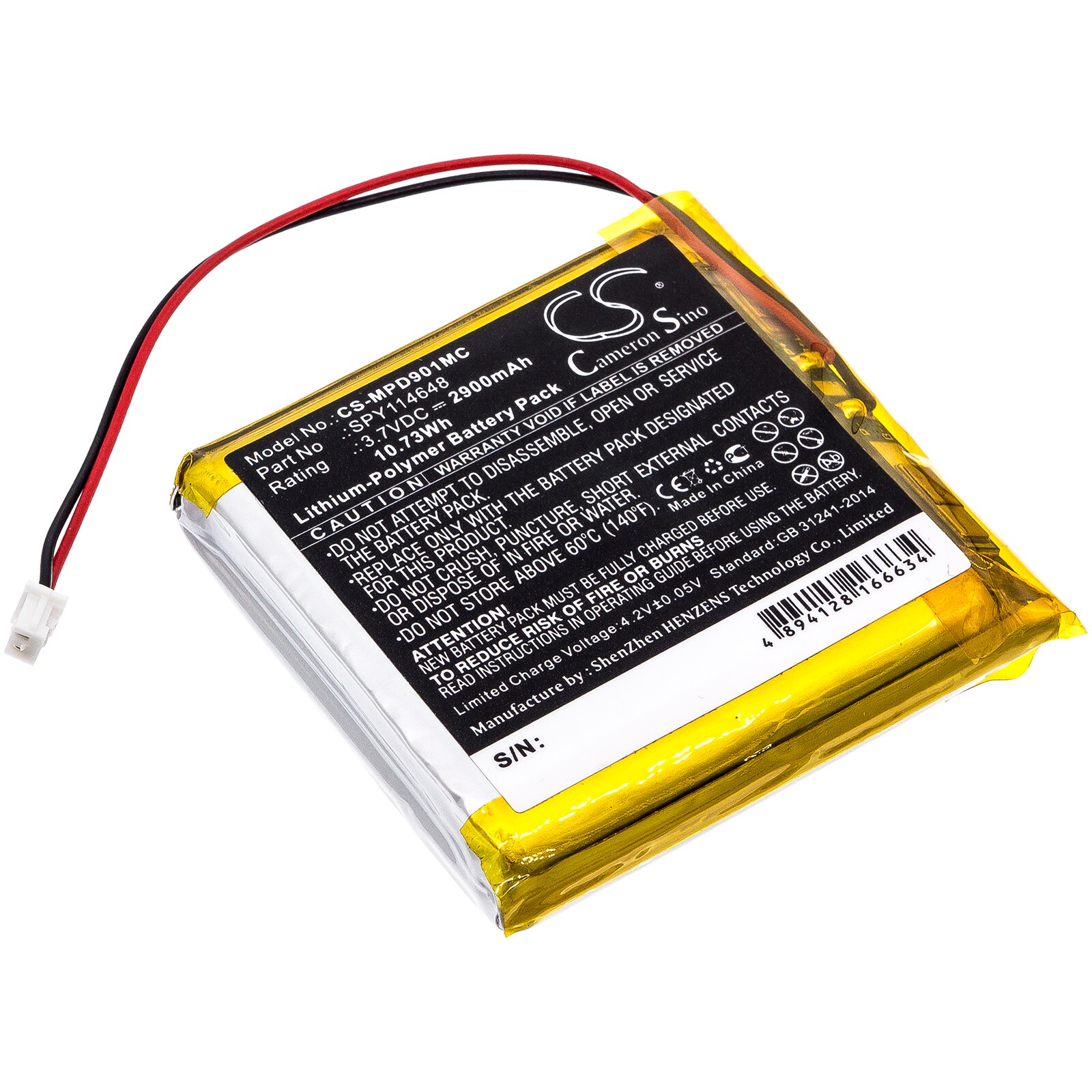 Batteri for kroppskamera til Marantz PMD-901V