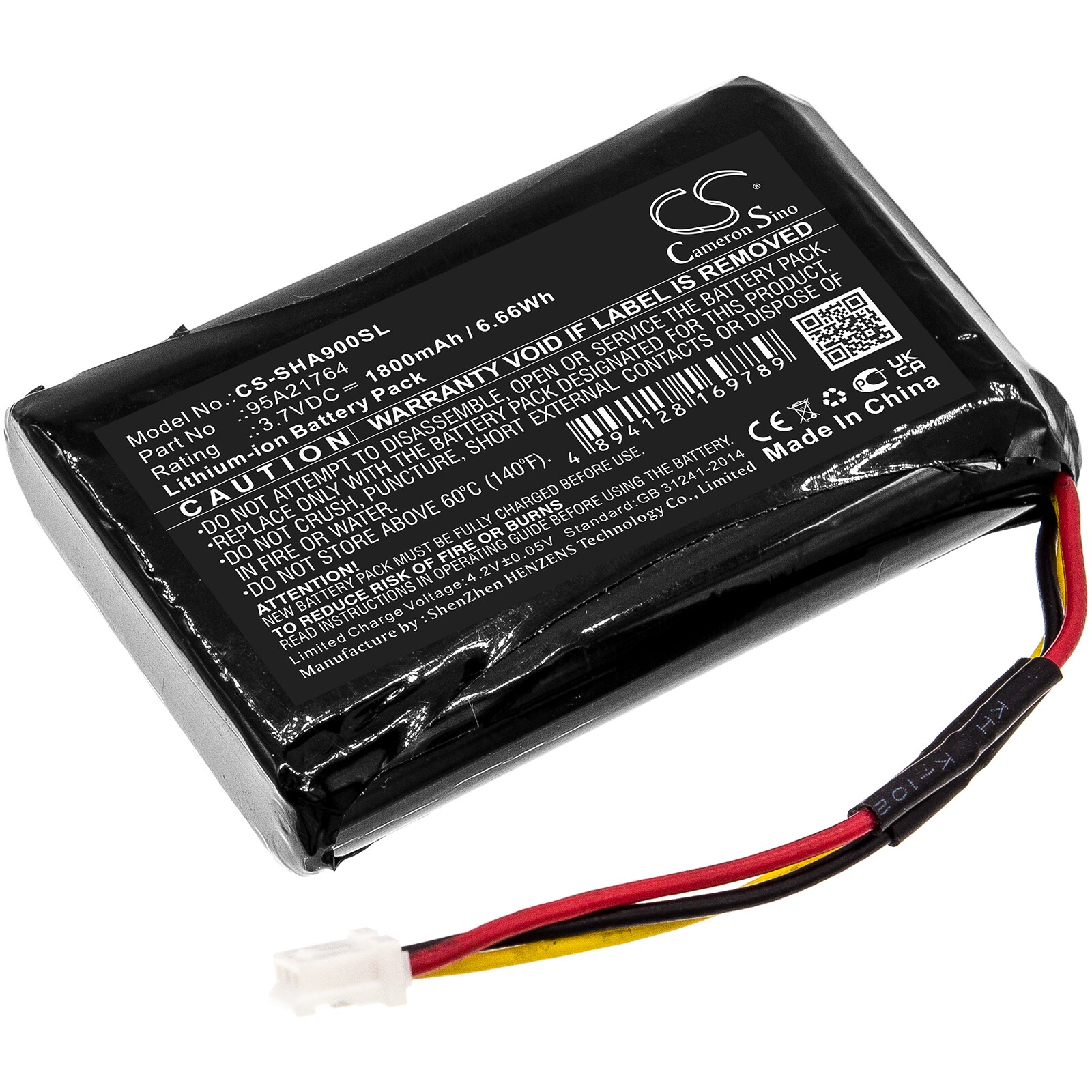 Batteri til forsterker for Shure SHA900