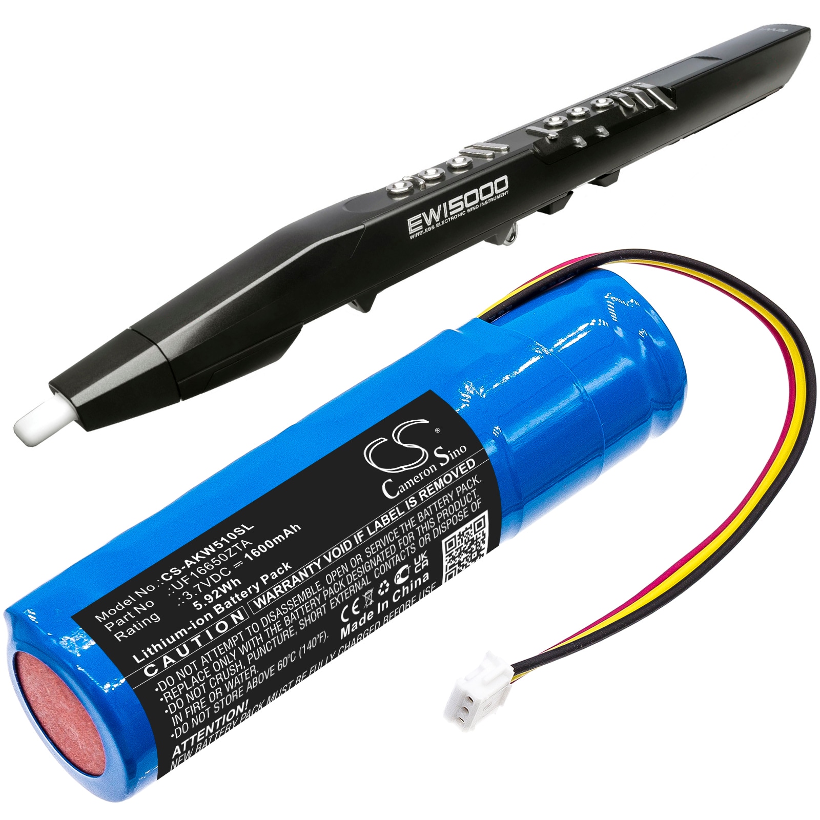 Batteri til forsterker for AKAI EWI 5000, 5000 Solo