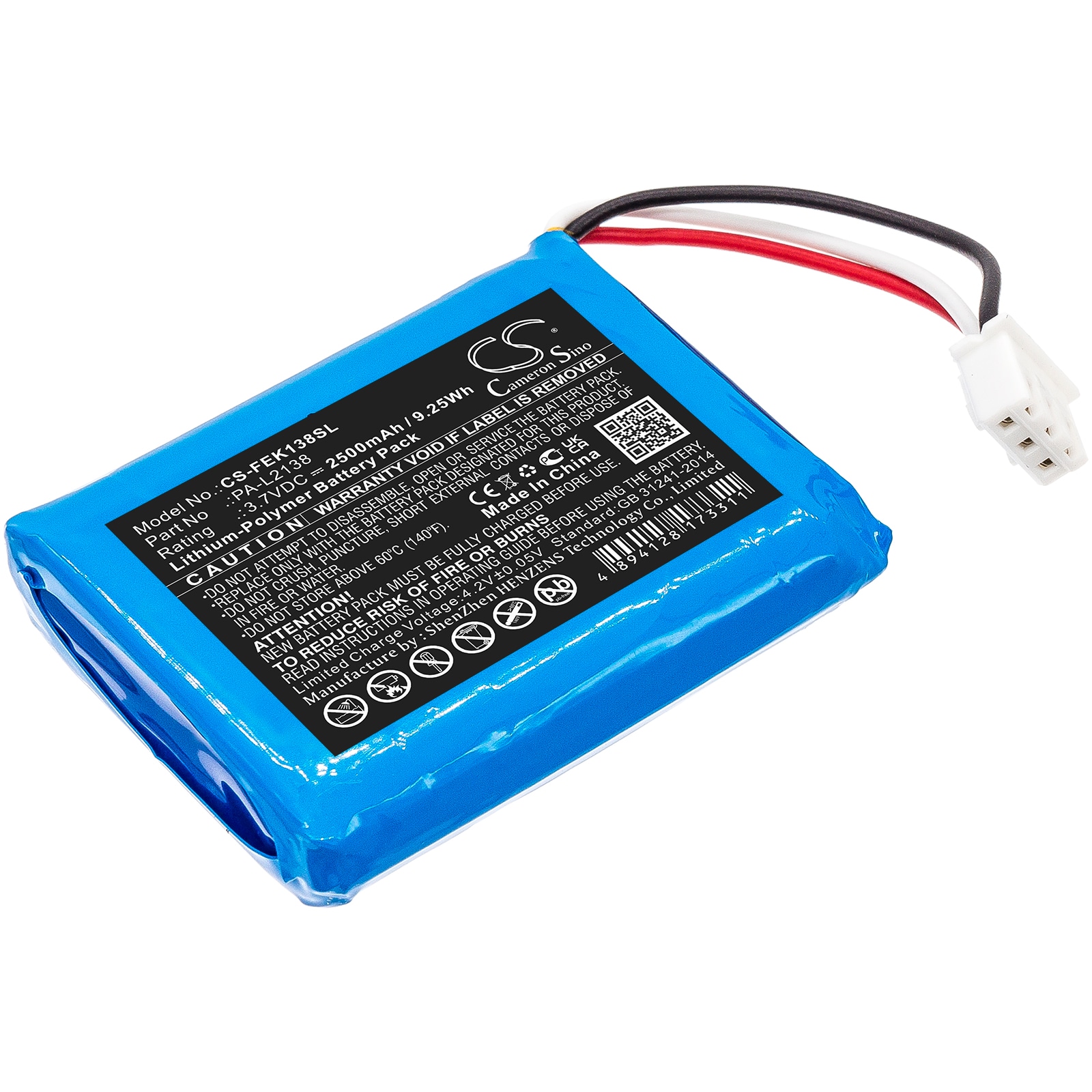 Batteri til batteripakke for Fey Elektronik PA-L2138