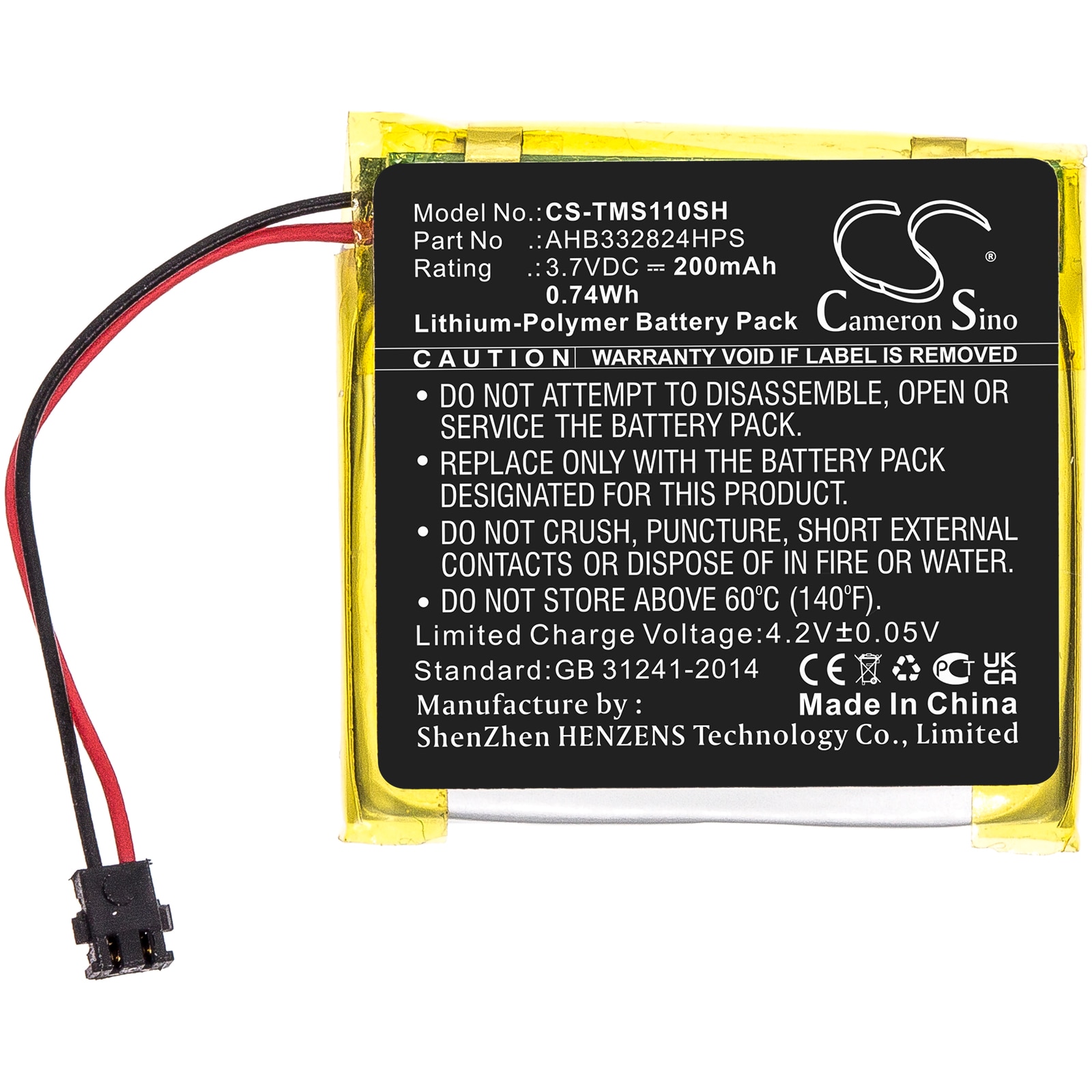 Batteri til smartklokke for TomTom Spark Cardio + Music GPS