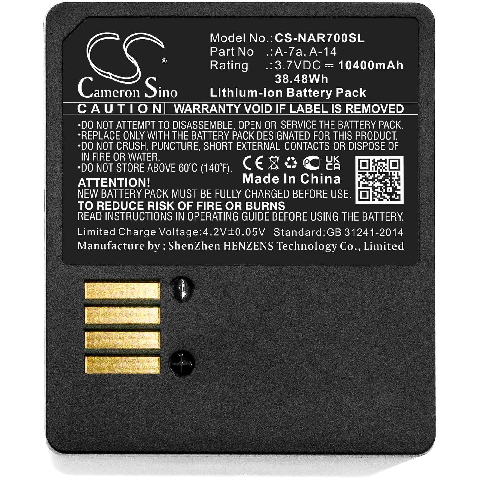 Arlo Batteri 10400 mAh – Kompatibelt med Pro 3, 4 XL, 5 S og Go 2