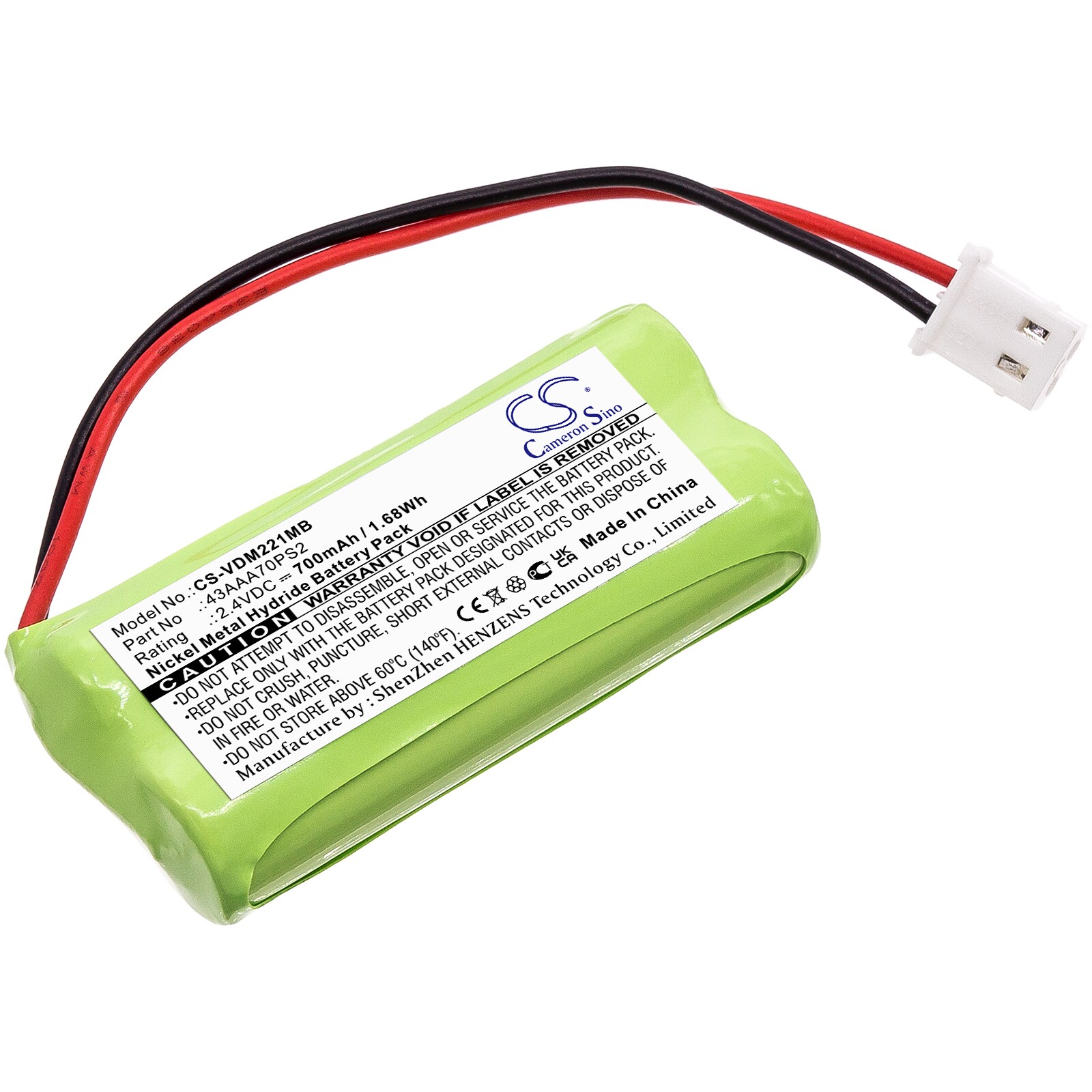 Batteri til BabyPhone for VTech DM221, DM222, DM221-2 og andre.