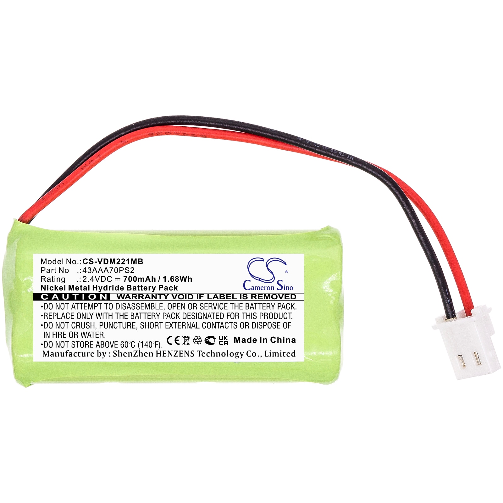 Batteri til BabyPhone for VTech DM221, DM222, DM221-2 og andre.