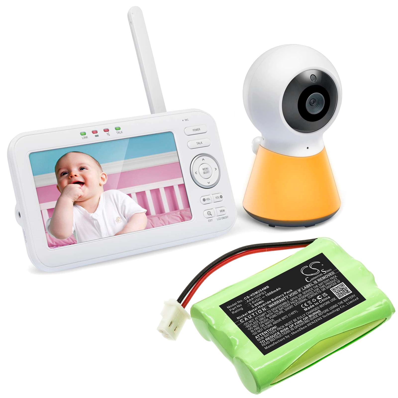 Batteri til BabyPhone for VTech VM311, VM311-13, VM311-2 og andre.