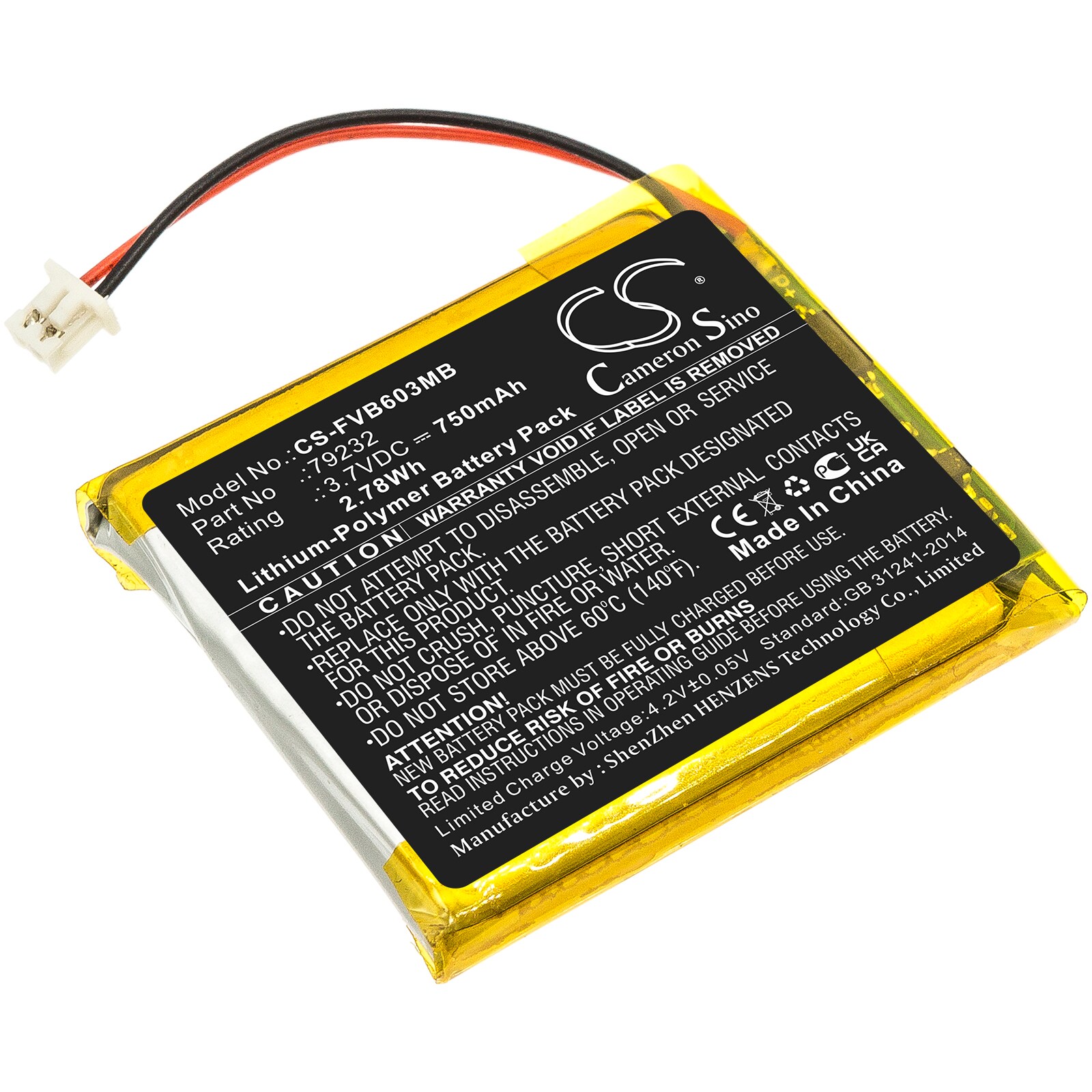 Batteri til BabyPhone for TakTark BM603