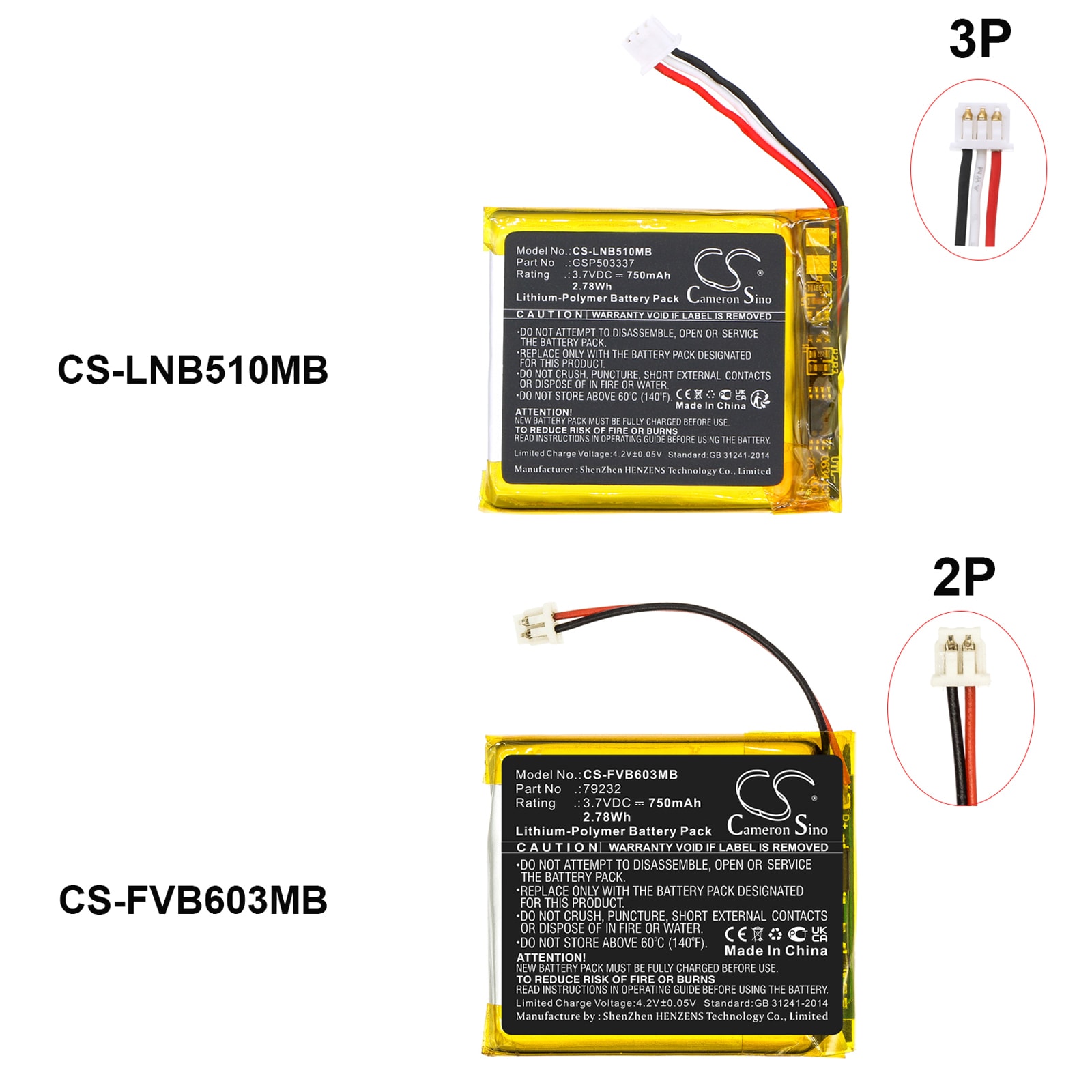 Batteri til BabyPhone for TakTark BM603