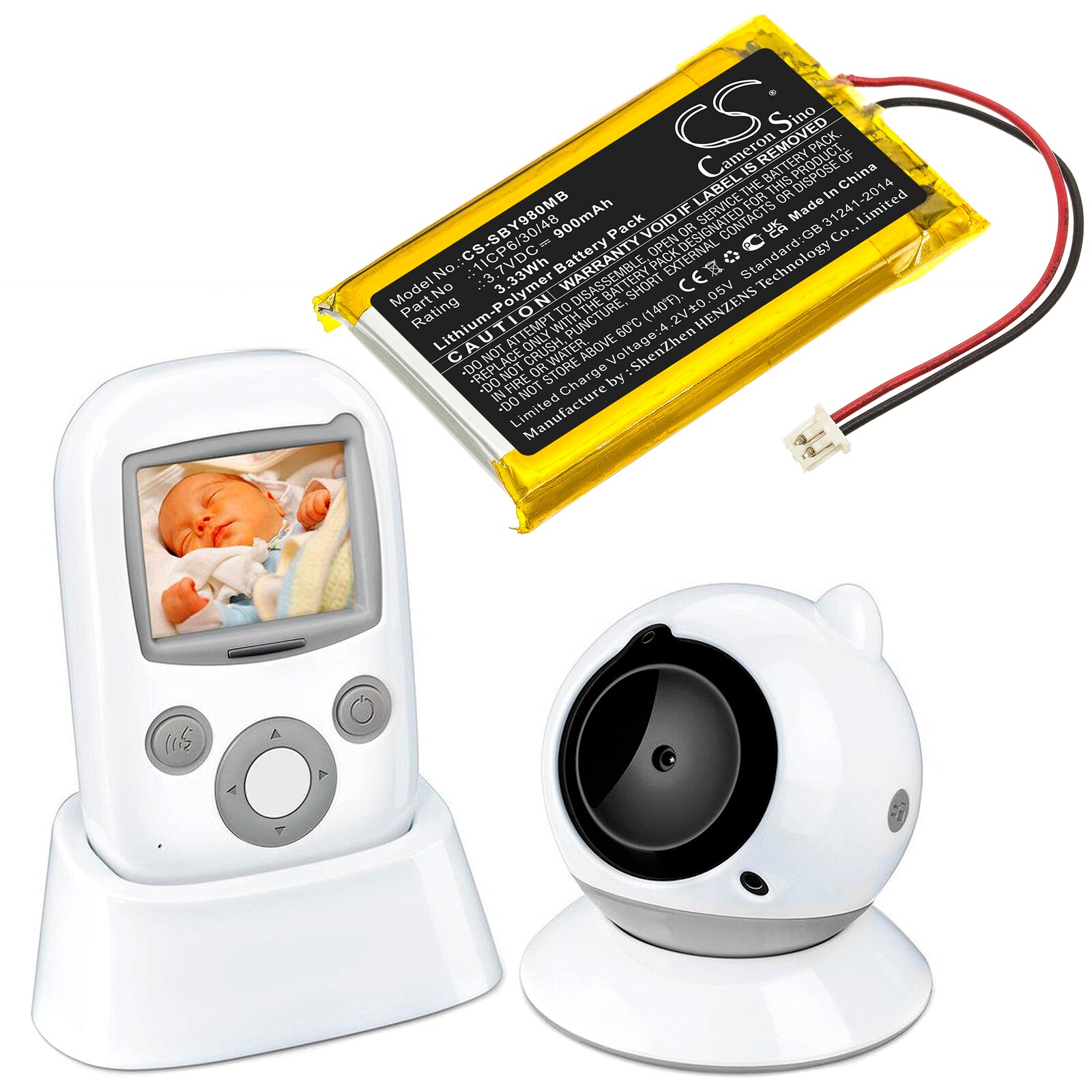 Batteri til BabyPhone for Sanitas SBY 98