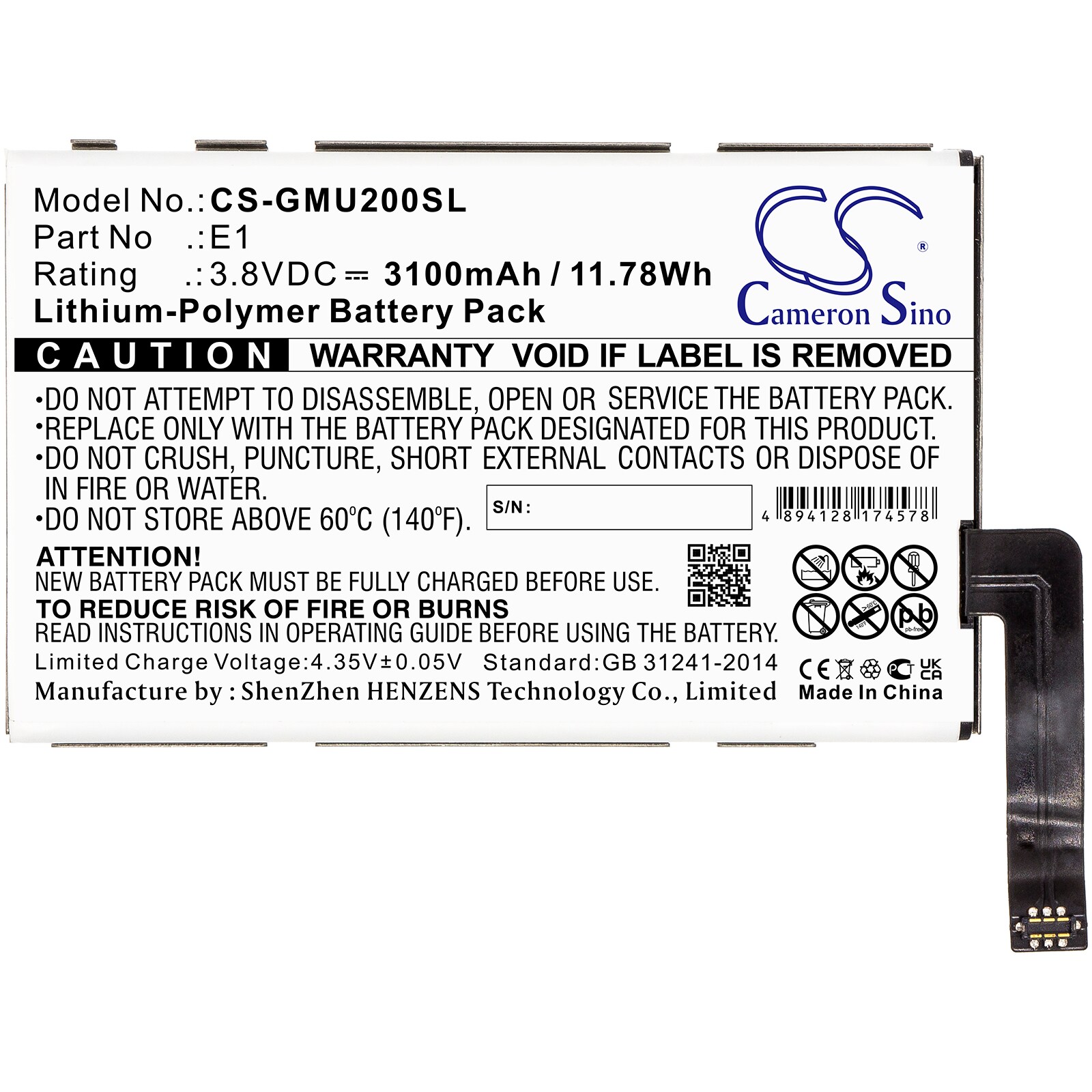 Batteri for hotspot for GlocalMe E1, U2, U2S osv.
