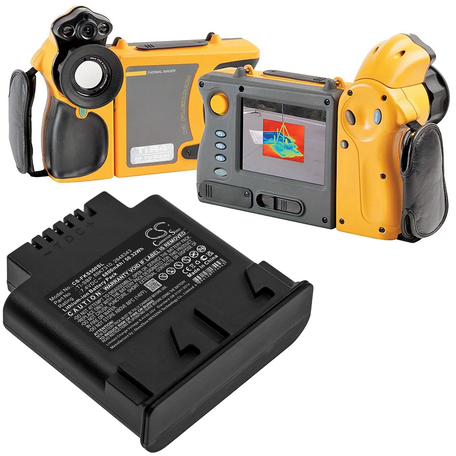 Batterier til varmekameraer for Fluke IR SMART, IR Flexcam, Ti50FT og andre