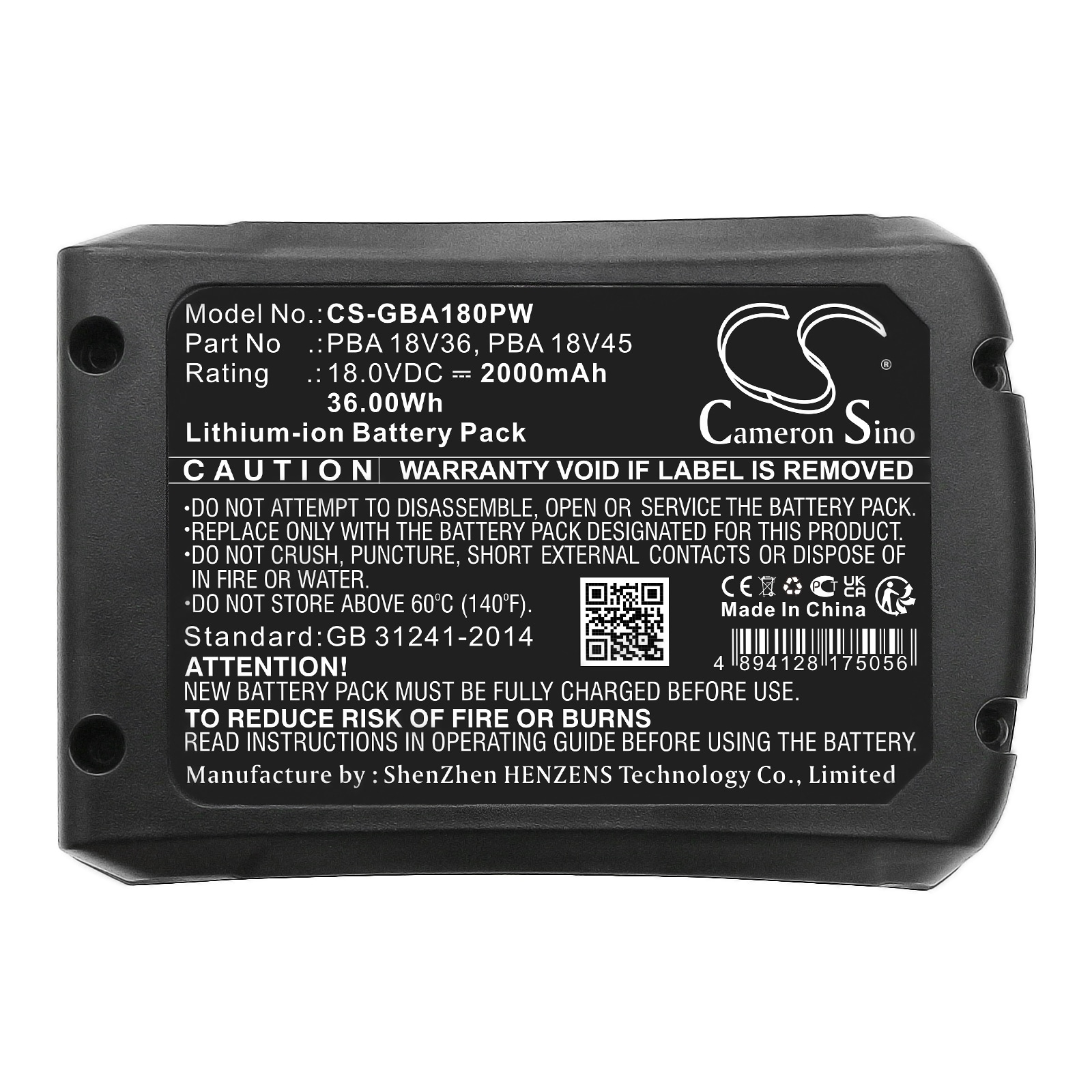 Batteri til hagemaskiner 2000 mAh 18 V / Gardena POWER FOR ALL P4A / PowerMax / ComfortCut / PowerJet