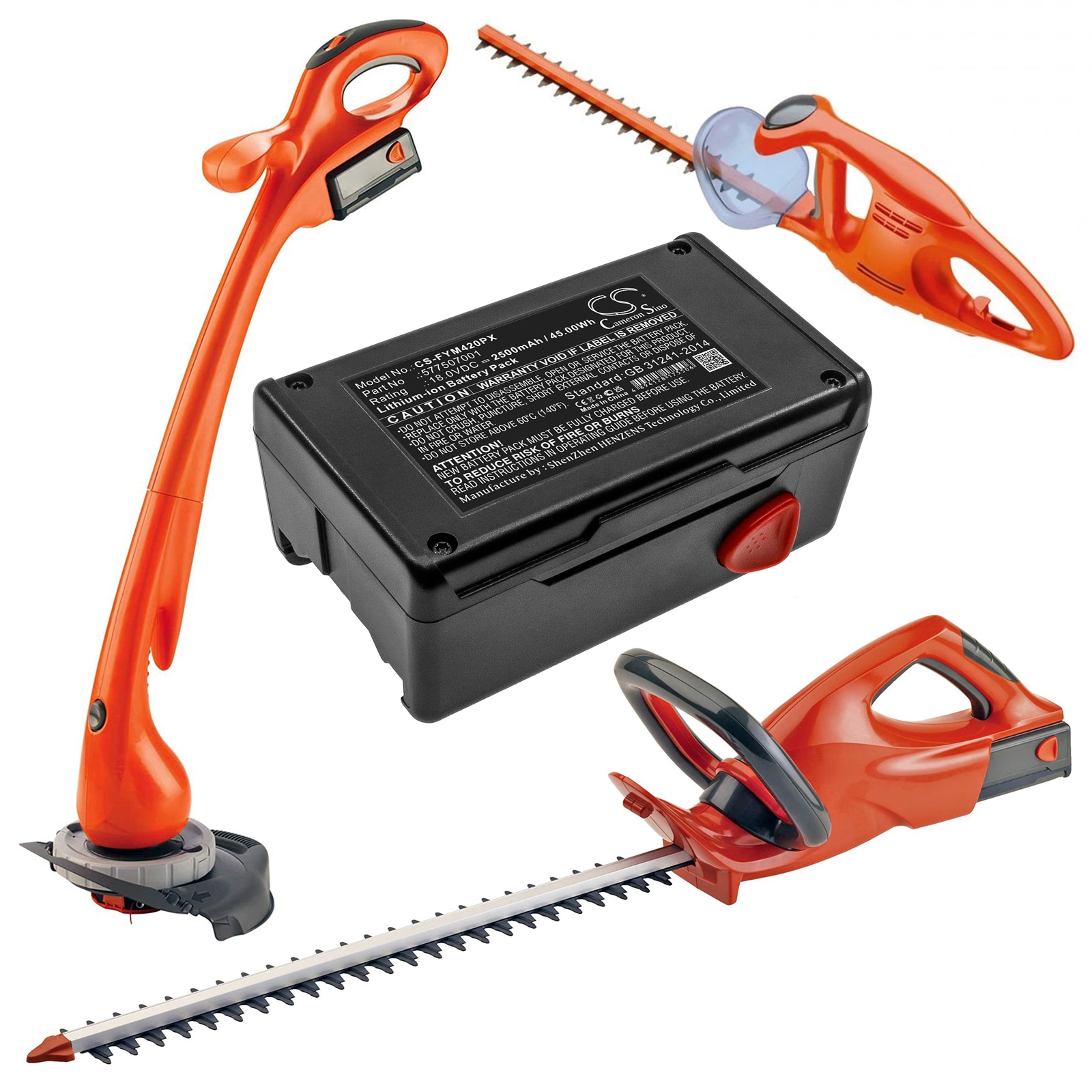 Batteri for hageredskaper til Flymo Contour Cordless XT, Easicut 420, Easicut 500 osv.