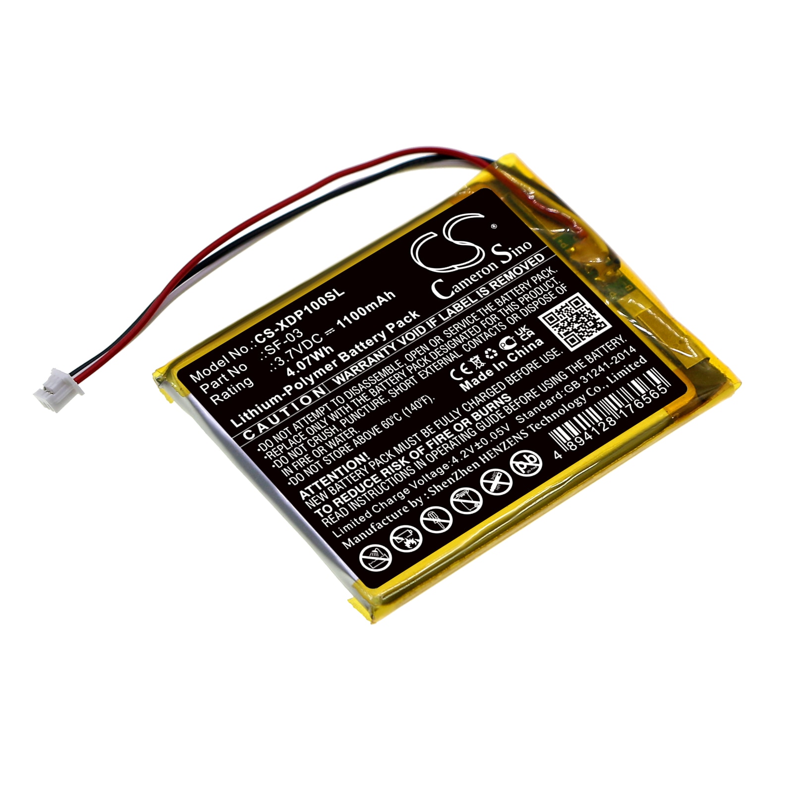 Batteri for DAB Digital for Sony XDR-P1DBP