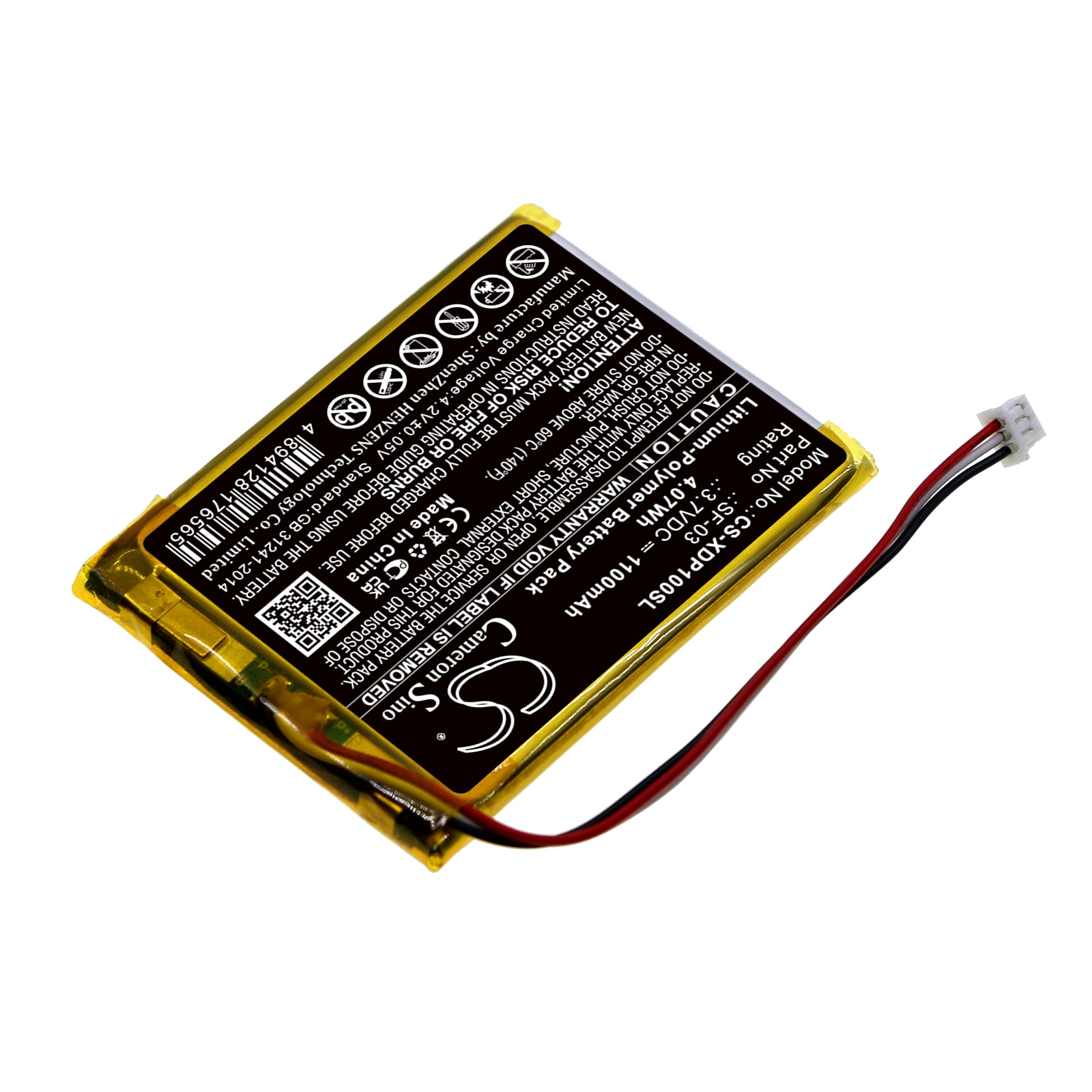 Batteri for DAB Digital for Sony XDR-P1DBP