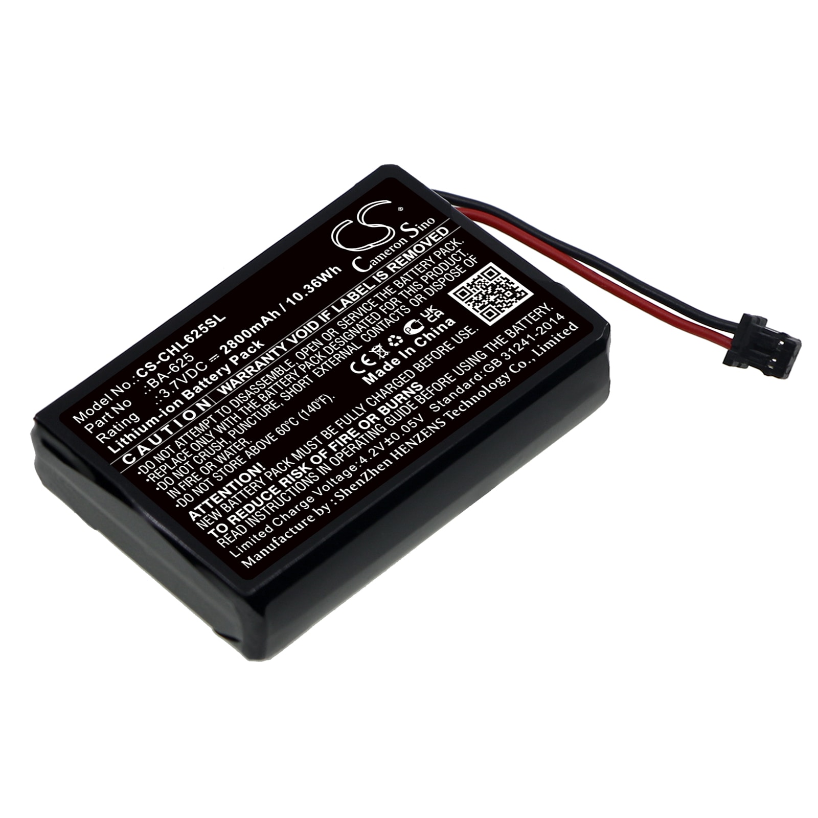 Batteri til Cycles lommelykter for CATEYE HL-EL625RC
