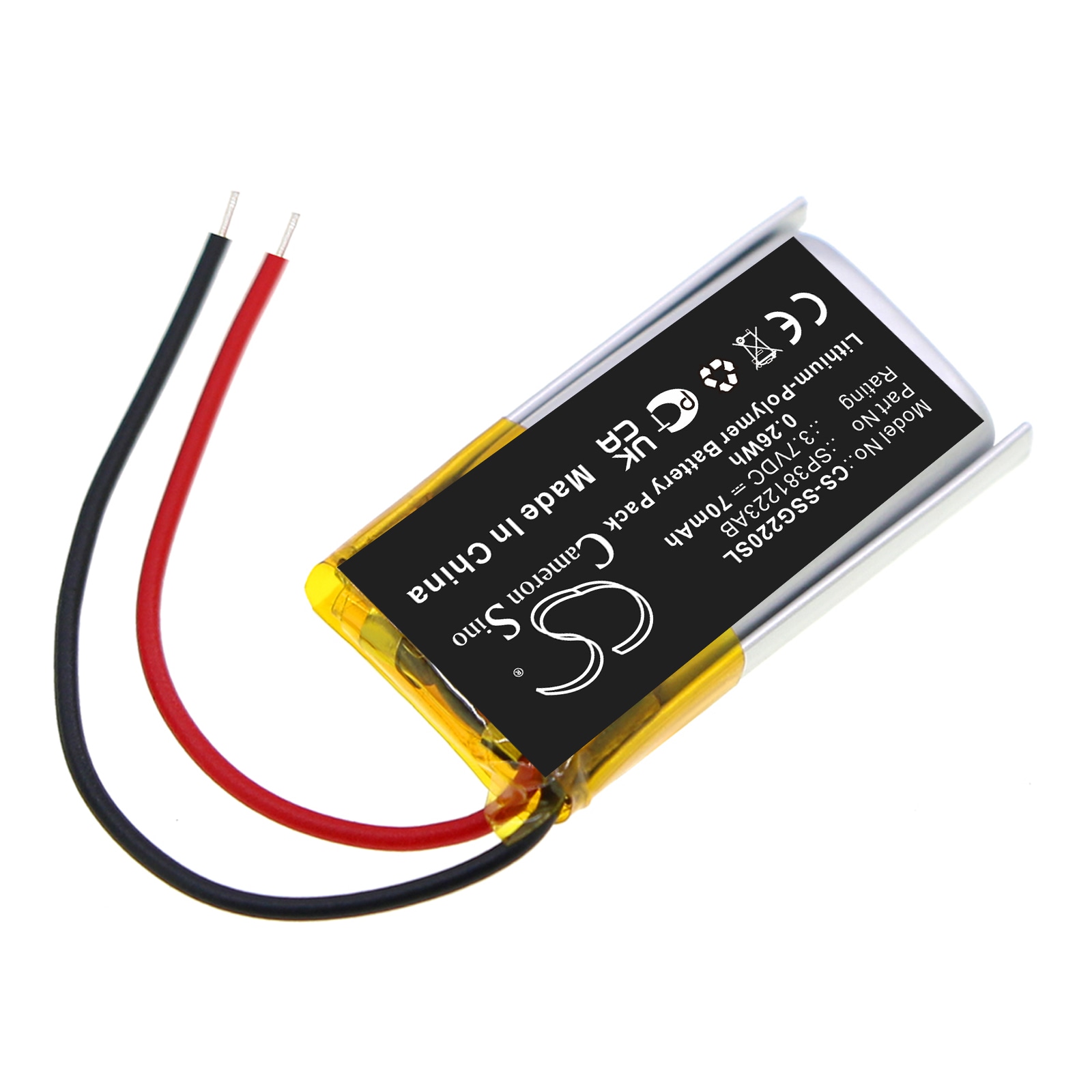 Batteri for 3D-briller for Samsung SG-2200AR 3D-briller og andre