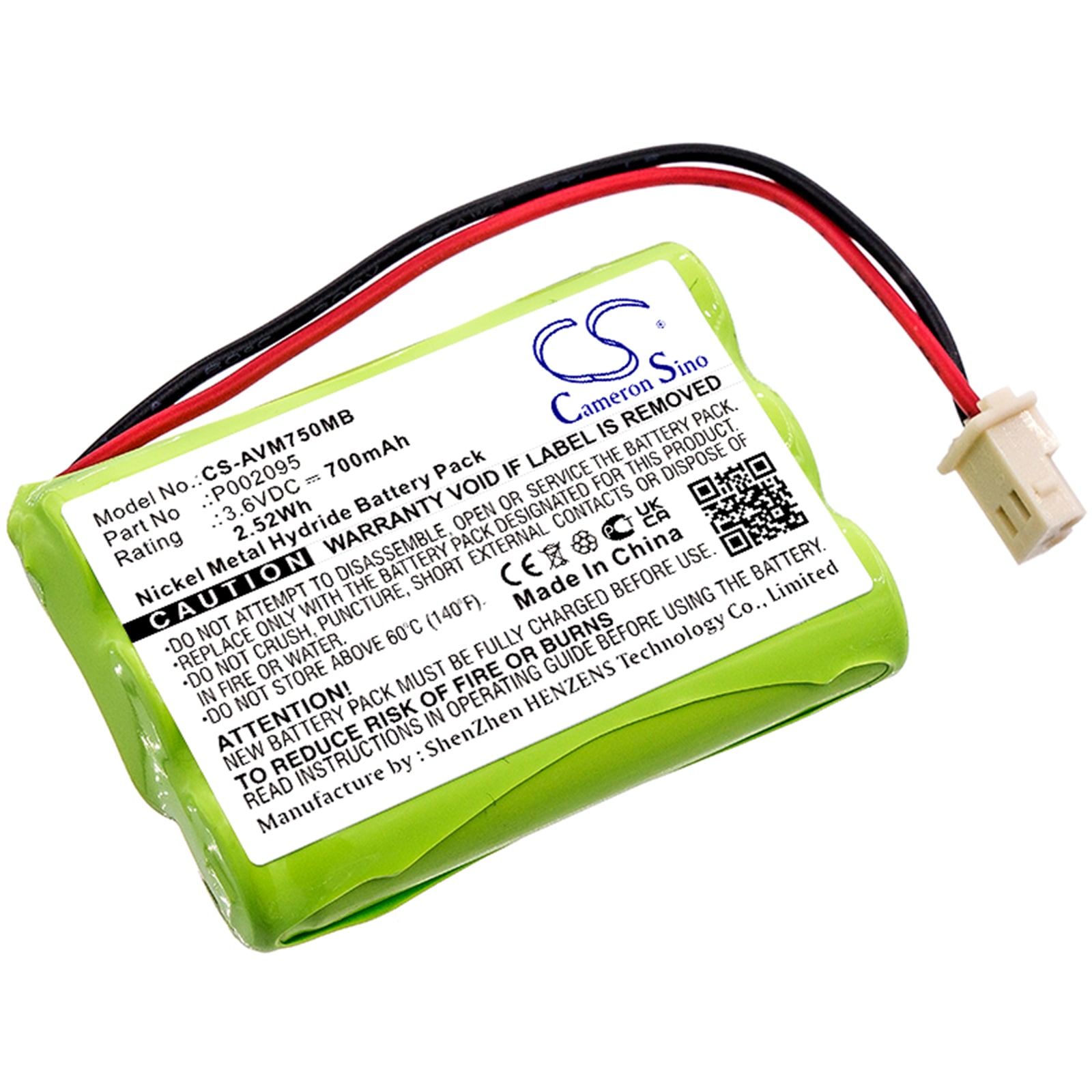 Batteri til BabyPhone for Alecto DVM-75, DVM-75-00